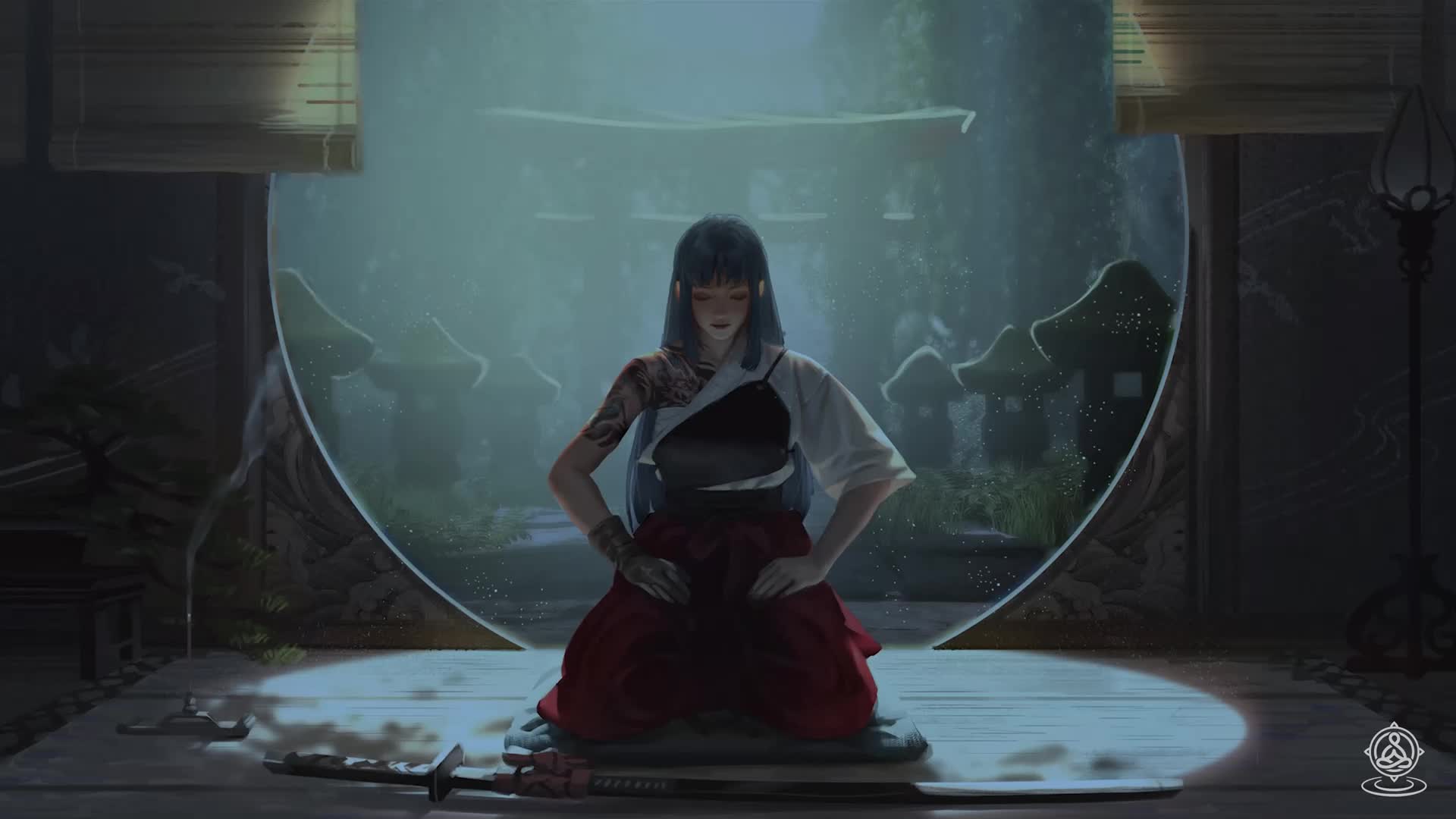 Samurai Girl Live Wallpaper