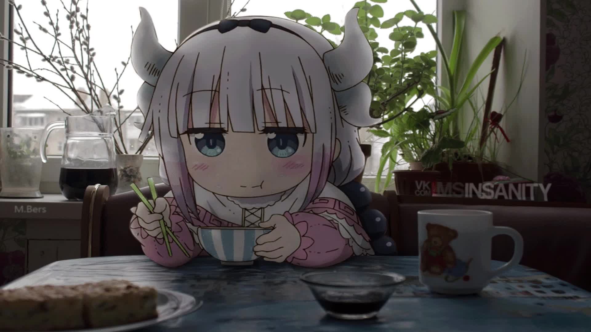 Kanna Eating In Real Life Live Wallpaper