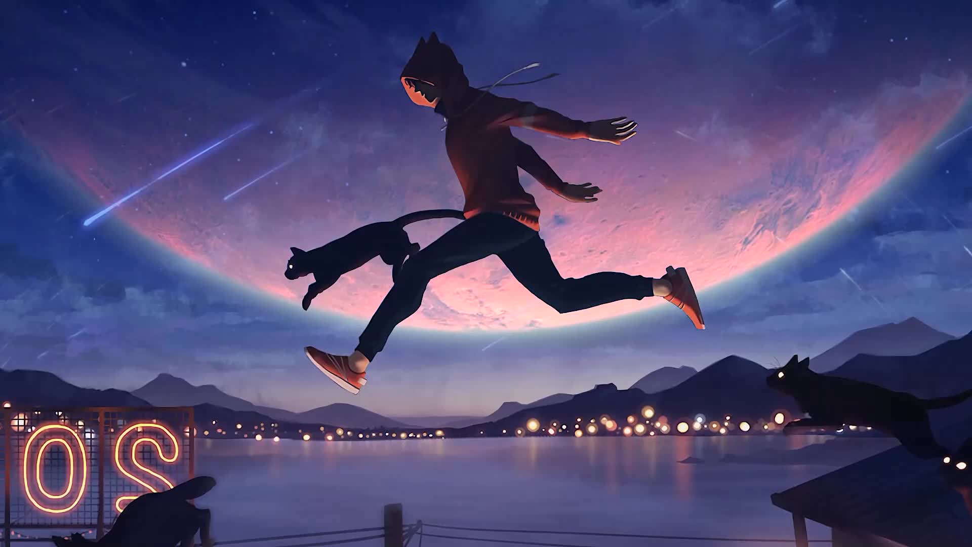 Roof Jumper Anime Live Wallpaper