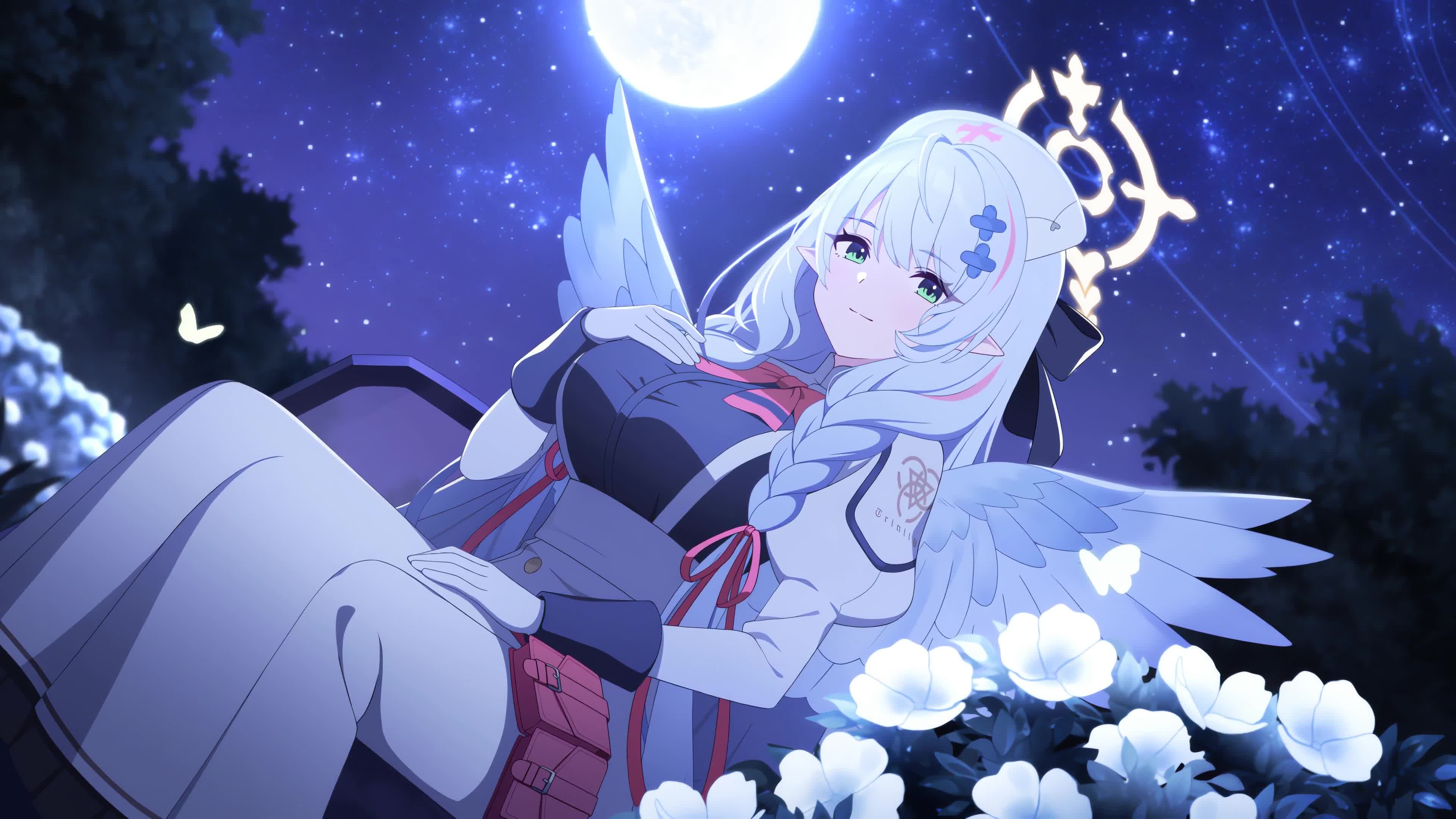 White Butterfly Live Wallpaper