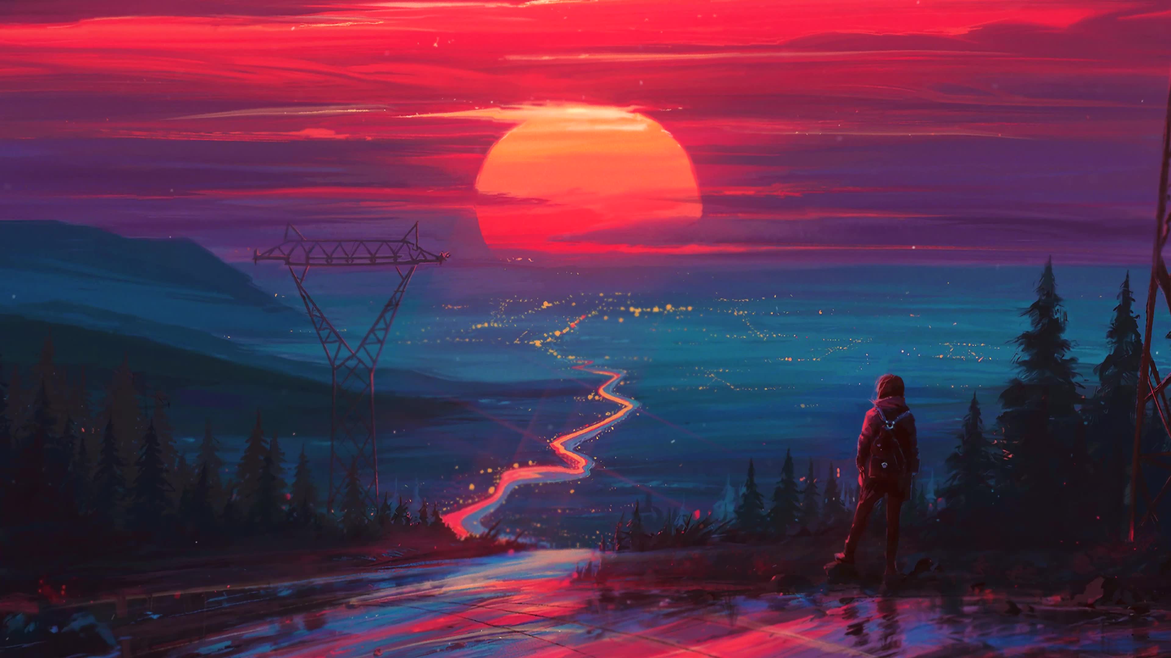 Road To Sunset Live Wallpaper