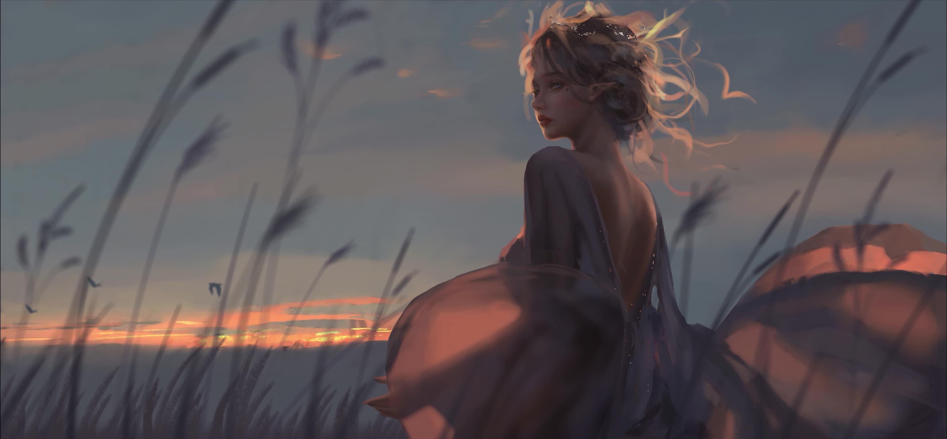 WLOP Haiqin Smoke Live Wallpaper