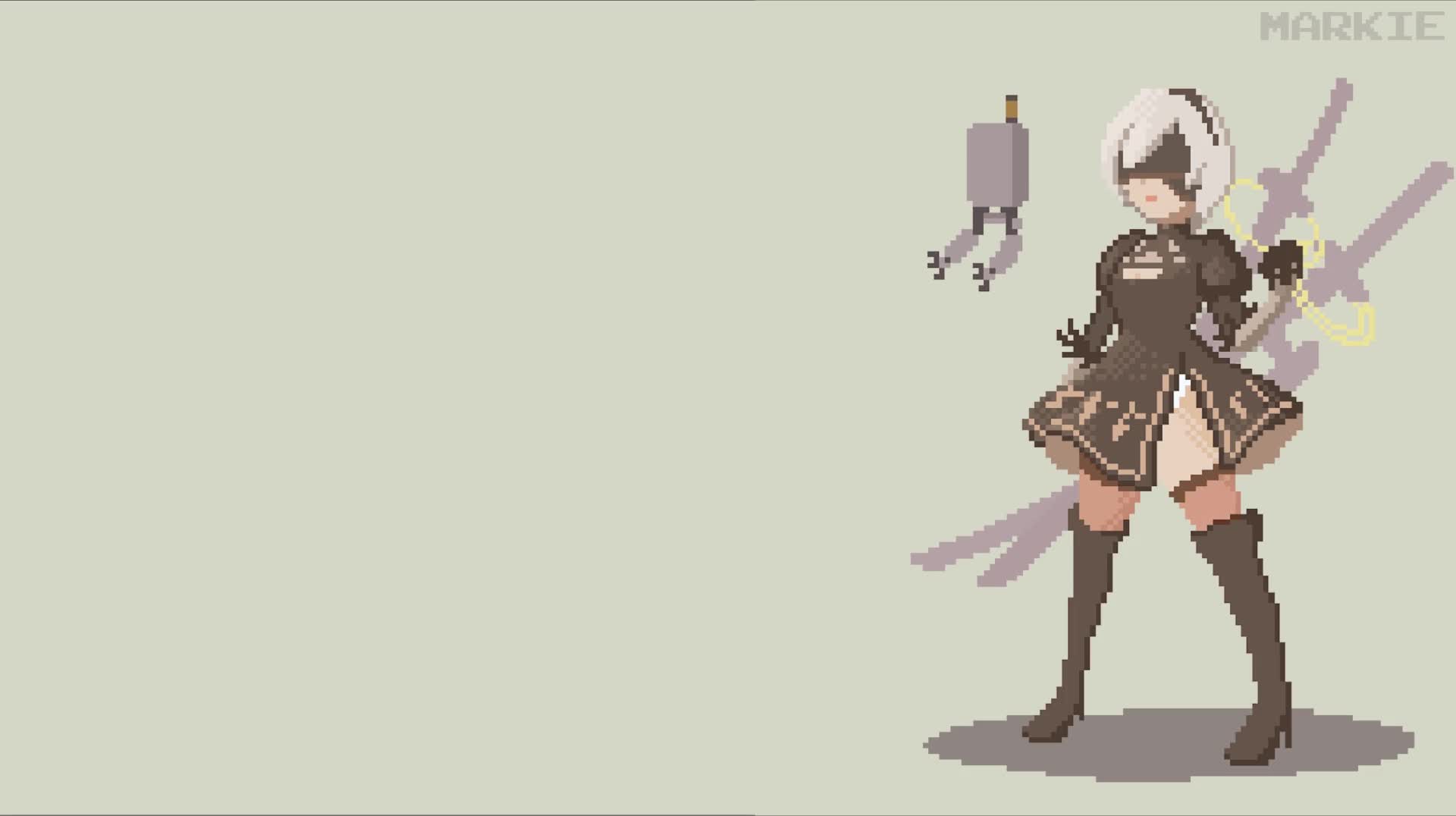 Pixel Nier Automata Live Wallpaper