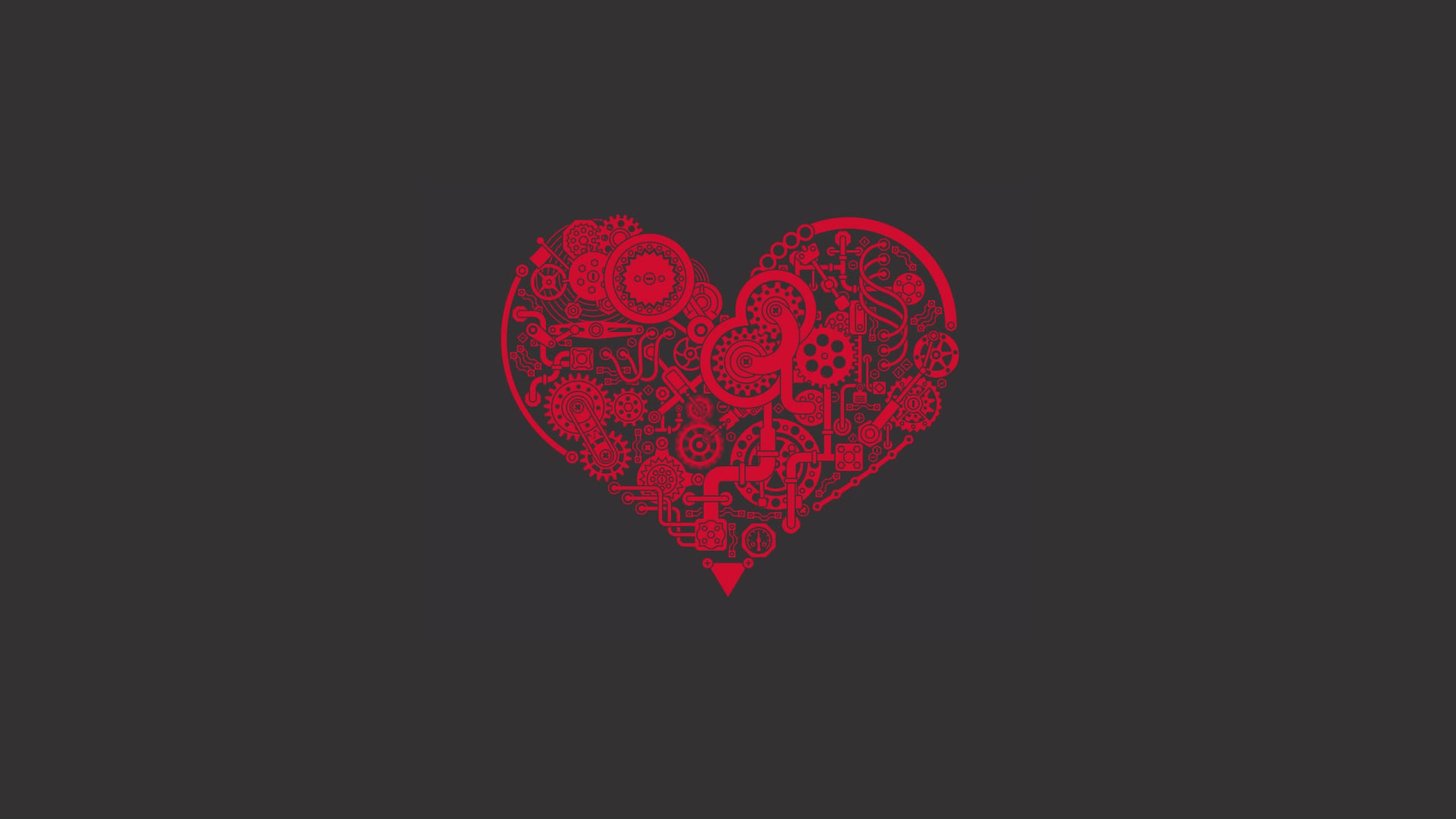 Geared Heart Abstract Live Wallpaper