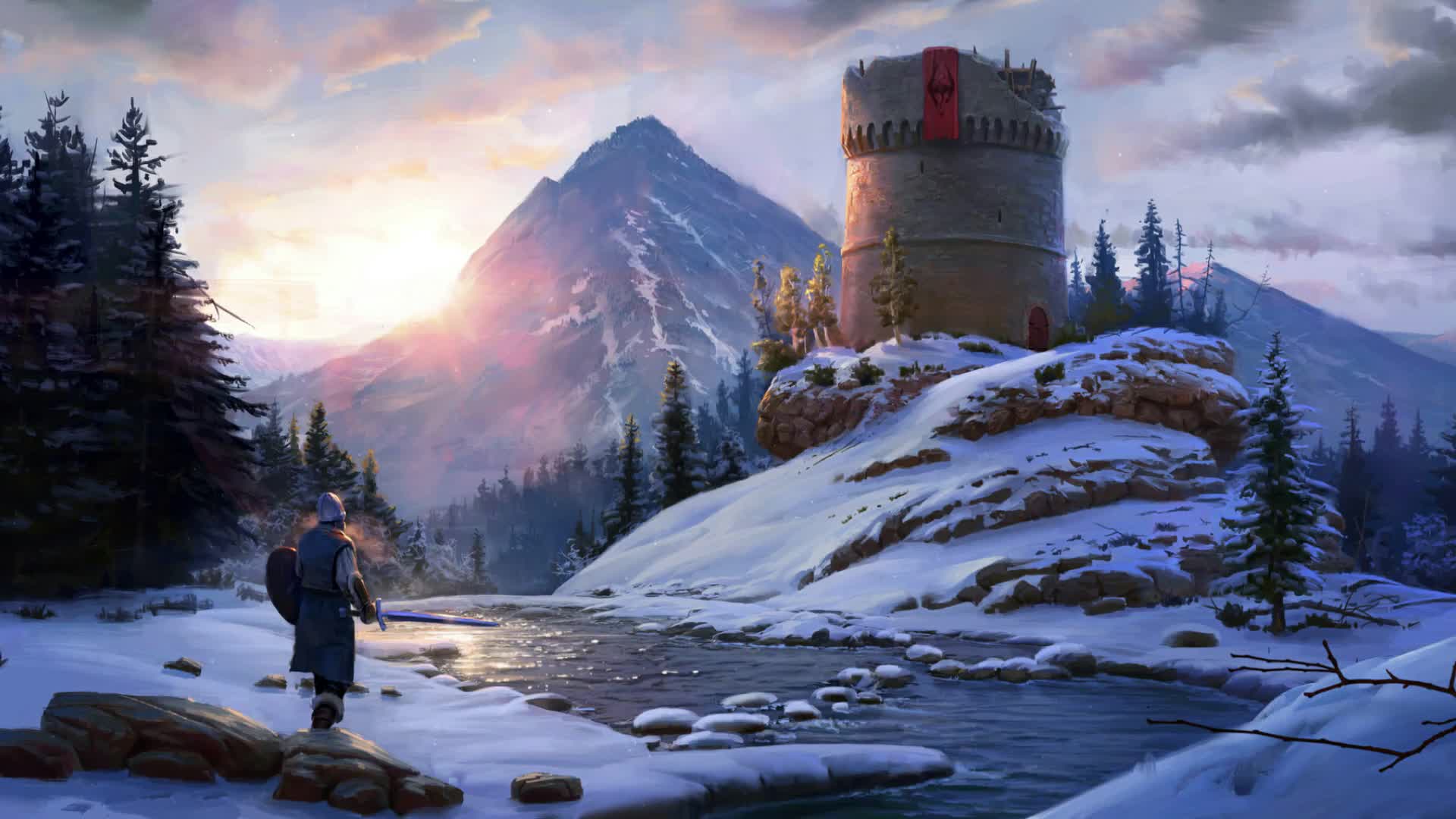 Lonely Tower Skyrim V Game TES Live Wallpaper