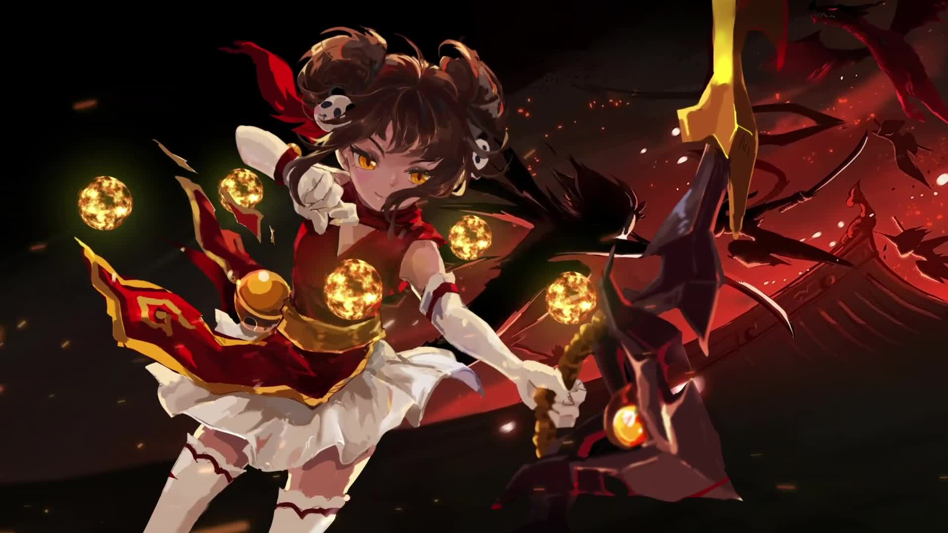 Cute Anime Girl With Bow Live Wallpaper