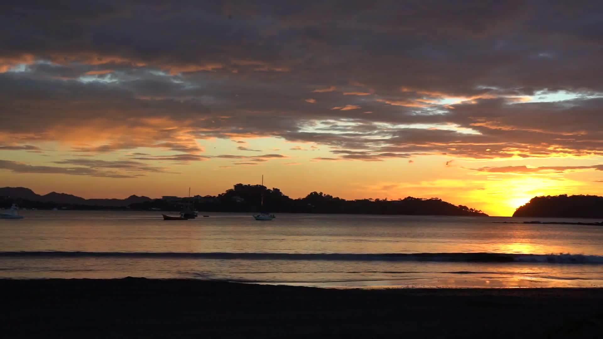 Dawn In Costa Rica Nature Caribbean Sea Live Wallpaper
