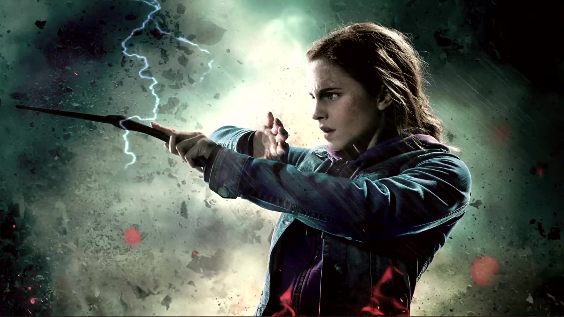 Hermione Granger with a Magic Wand Live Wallpaper