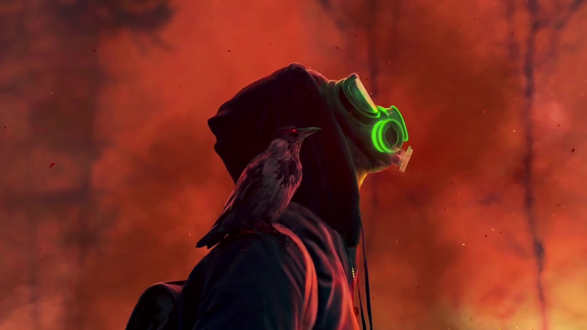 Wildfire Game Gas Mask Live Wallpaper
