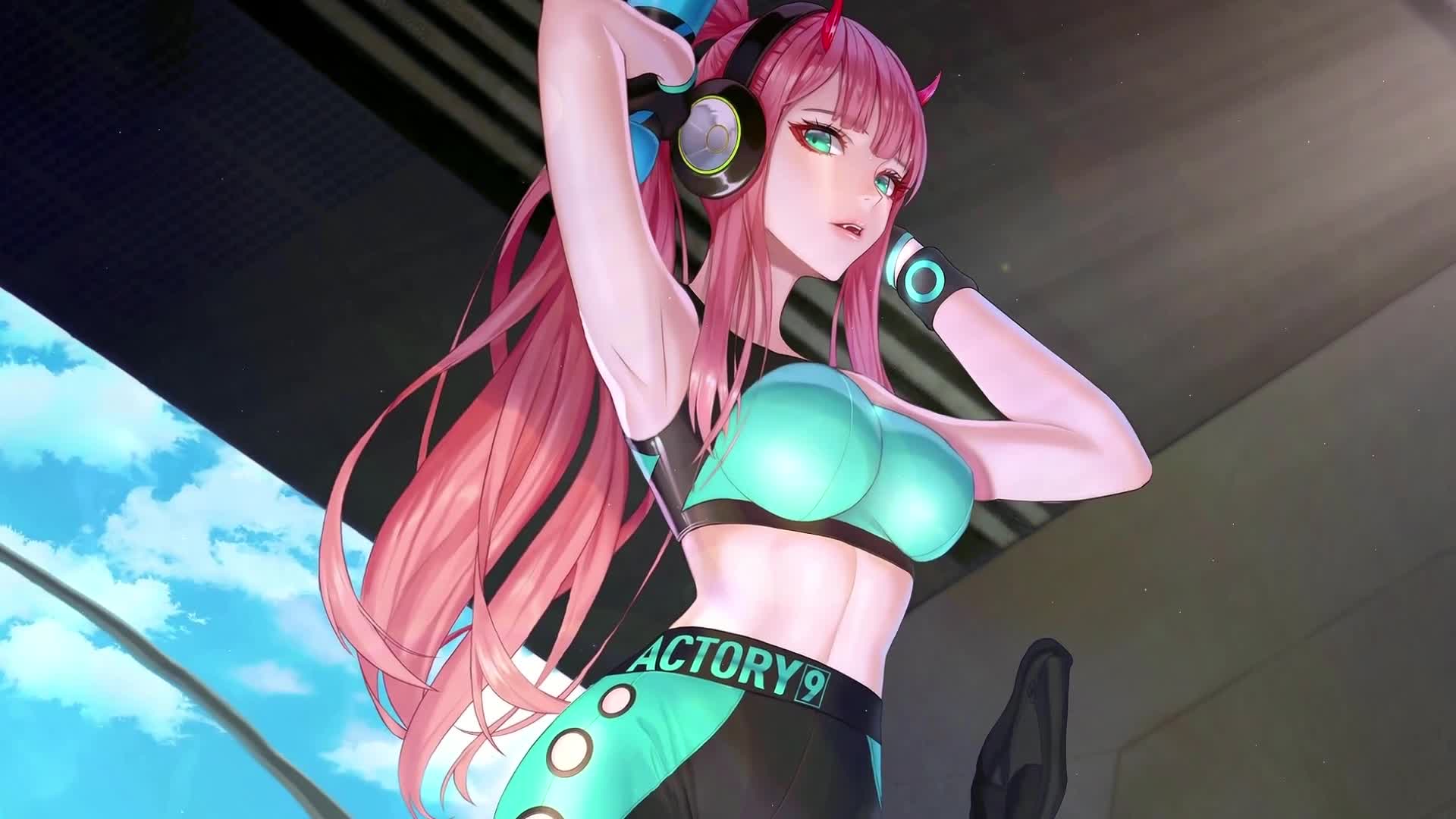 Sexy and Sporty Zero Two Code:002 Live Wallpaper