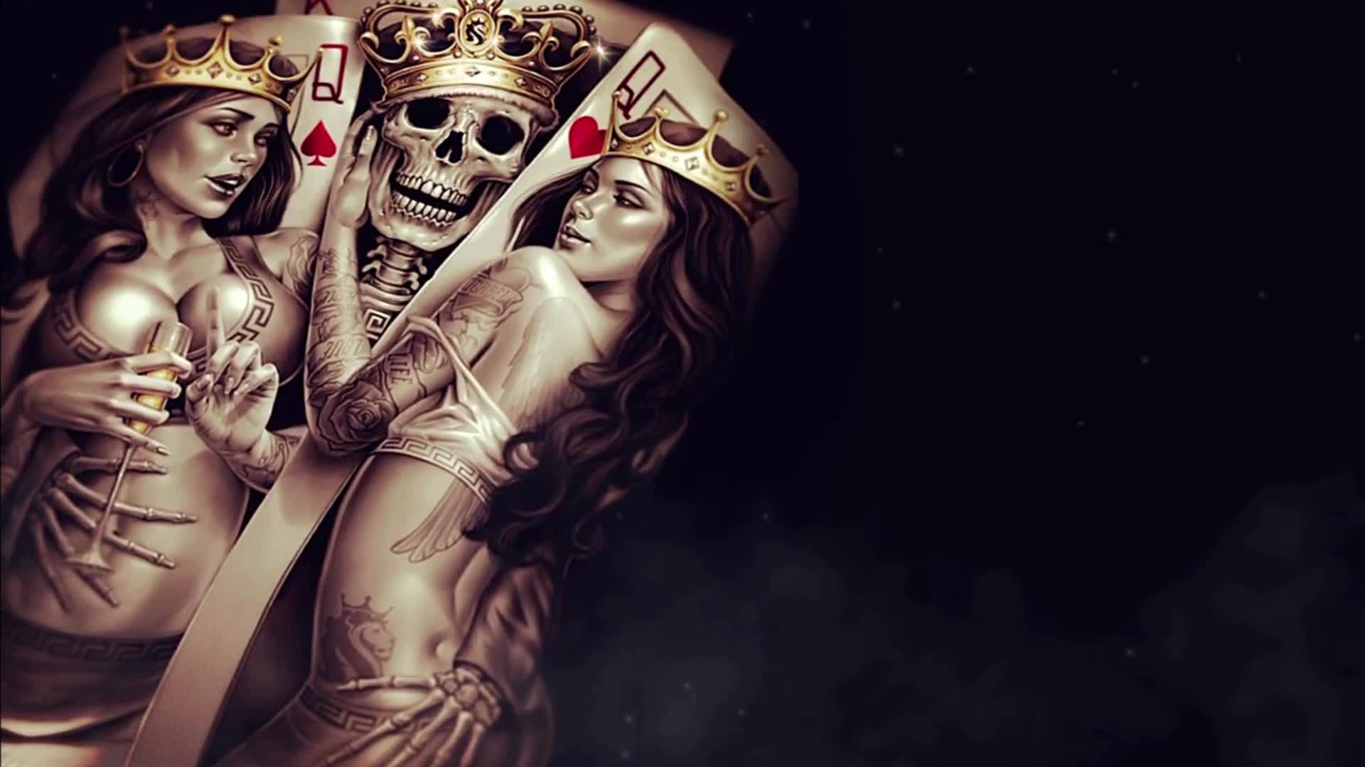 Skull King of Kings Cards Live Wallpaper