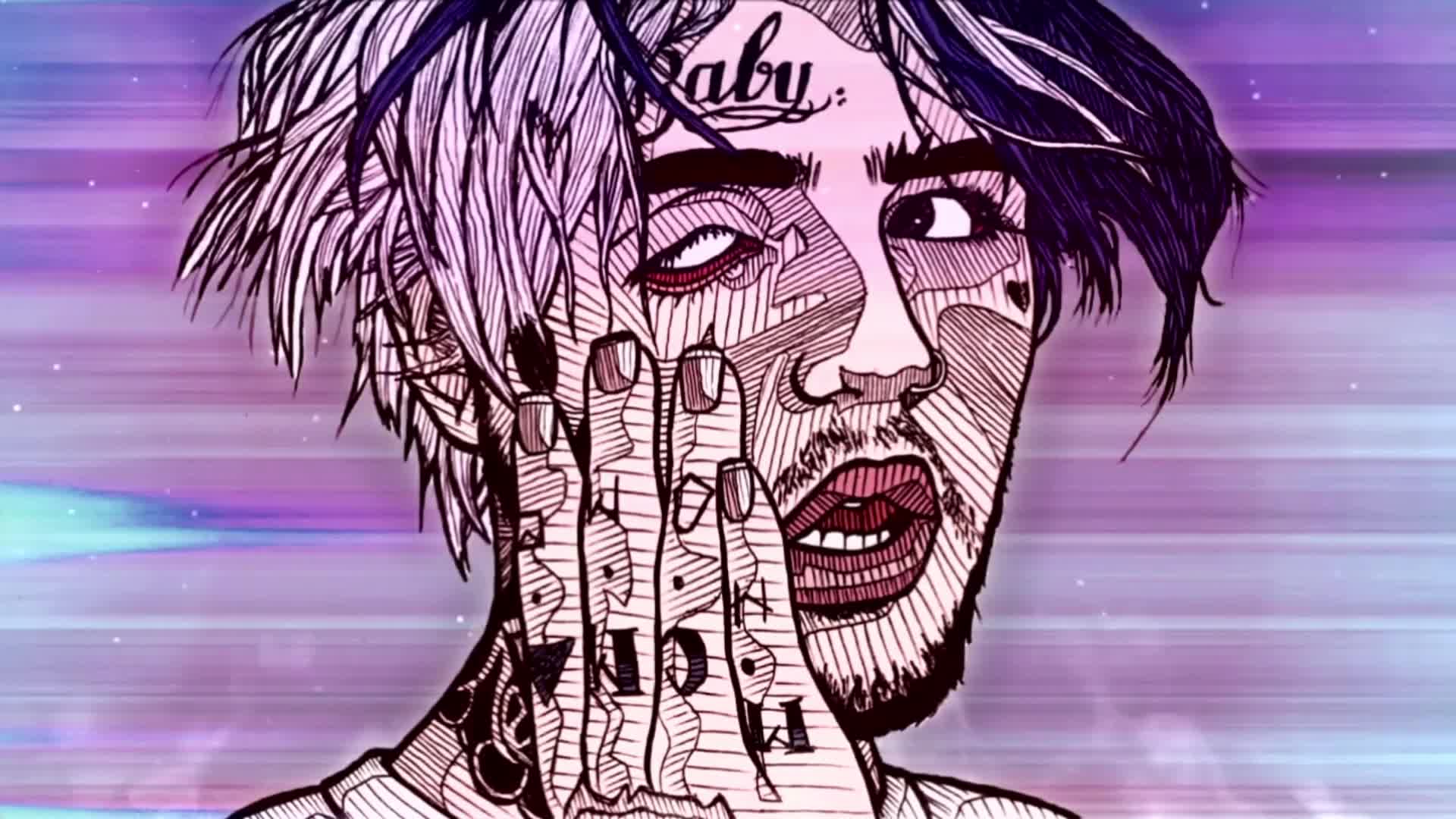 Lil Peep Gustav Elijah Animated Artwork Live Wallpaper