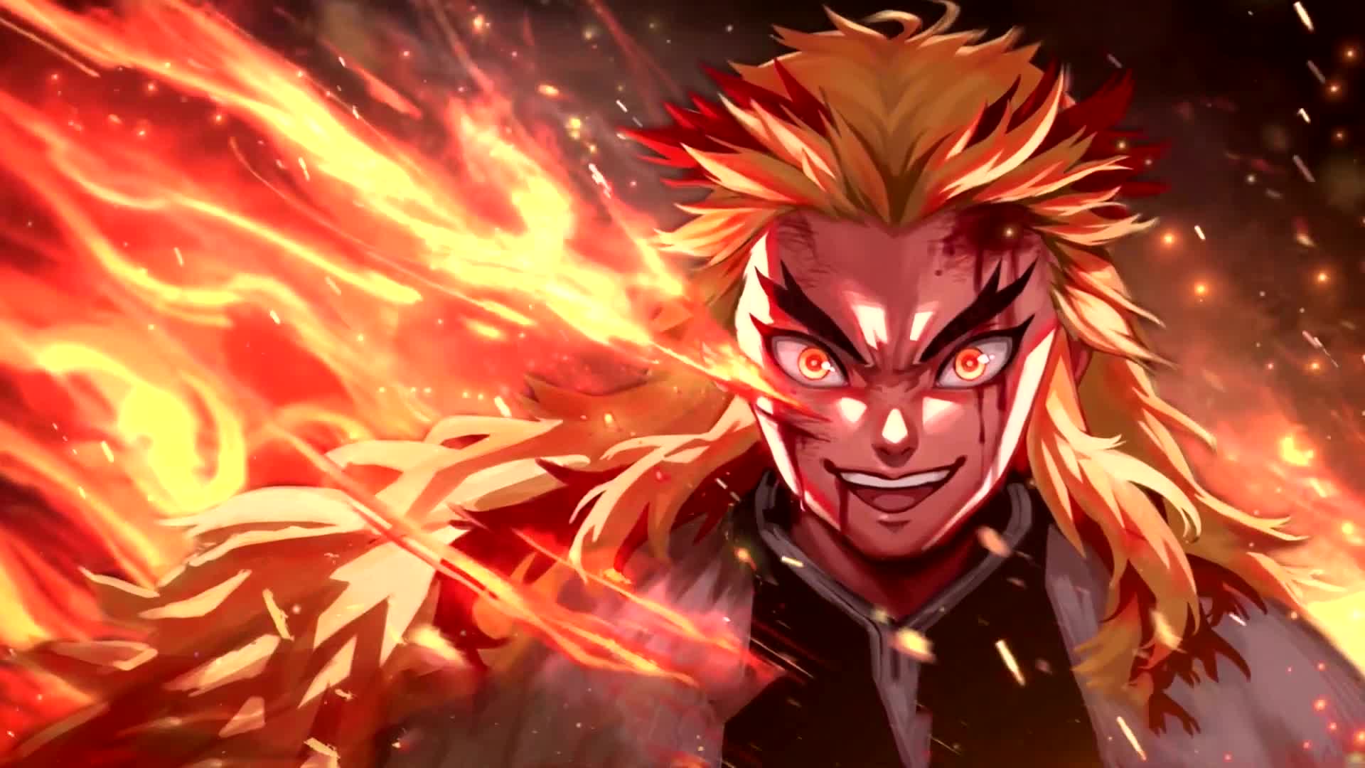 Kyoujurou Rengoku Standing In The Fire Kimetsu No Yaiba Live Wallpaper