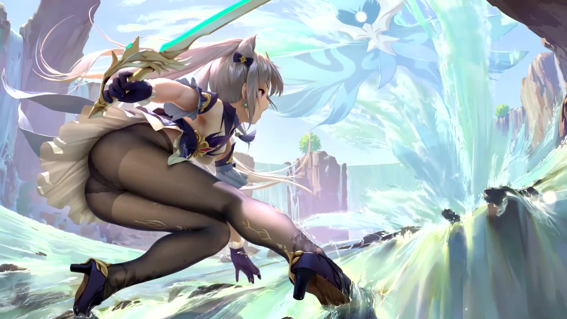 Cute Damager Keqing, Genshin Impact Game Live Wallpaper