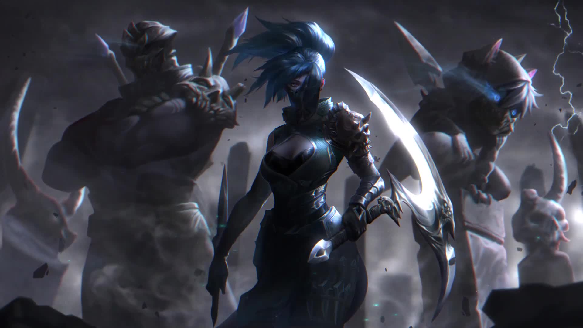 Akali Ghost Hunter , League of legends Live Wallpaper