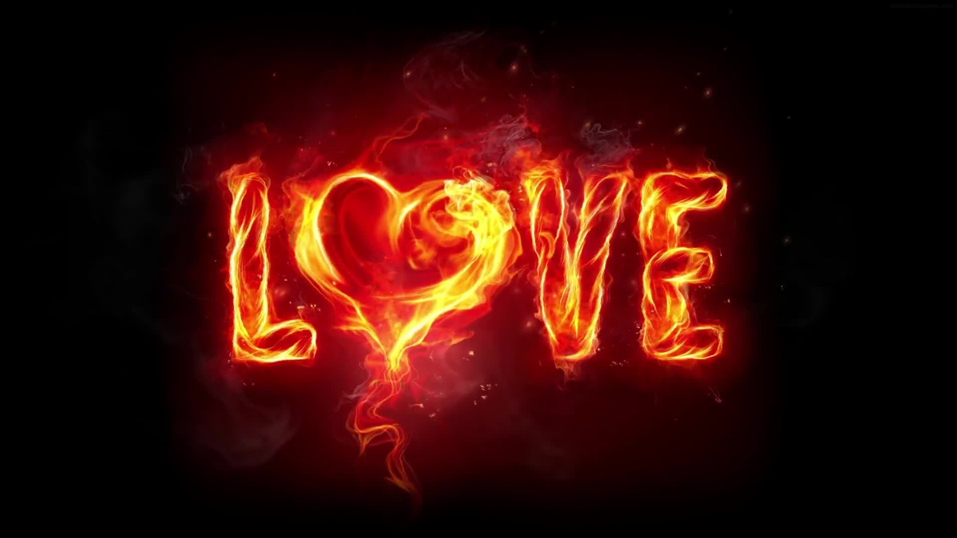 Love In Fire Abstract Live Wallpaper