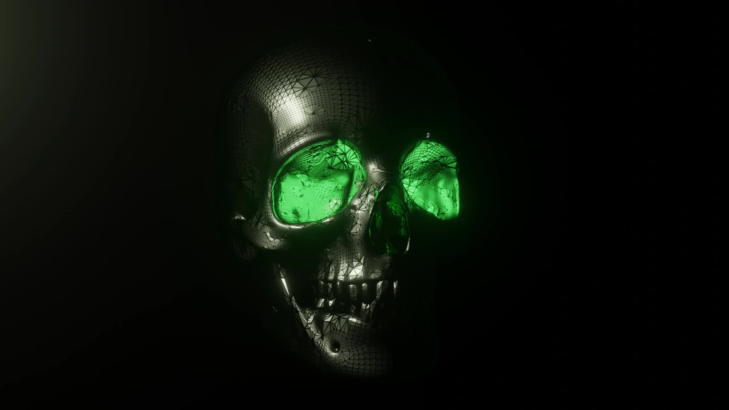 3D Skull Abstract Horror 2K Quality Live Wallpaper