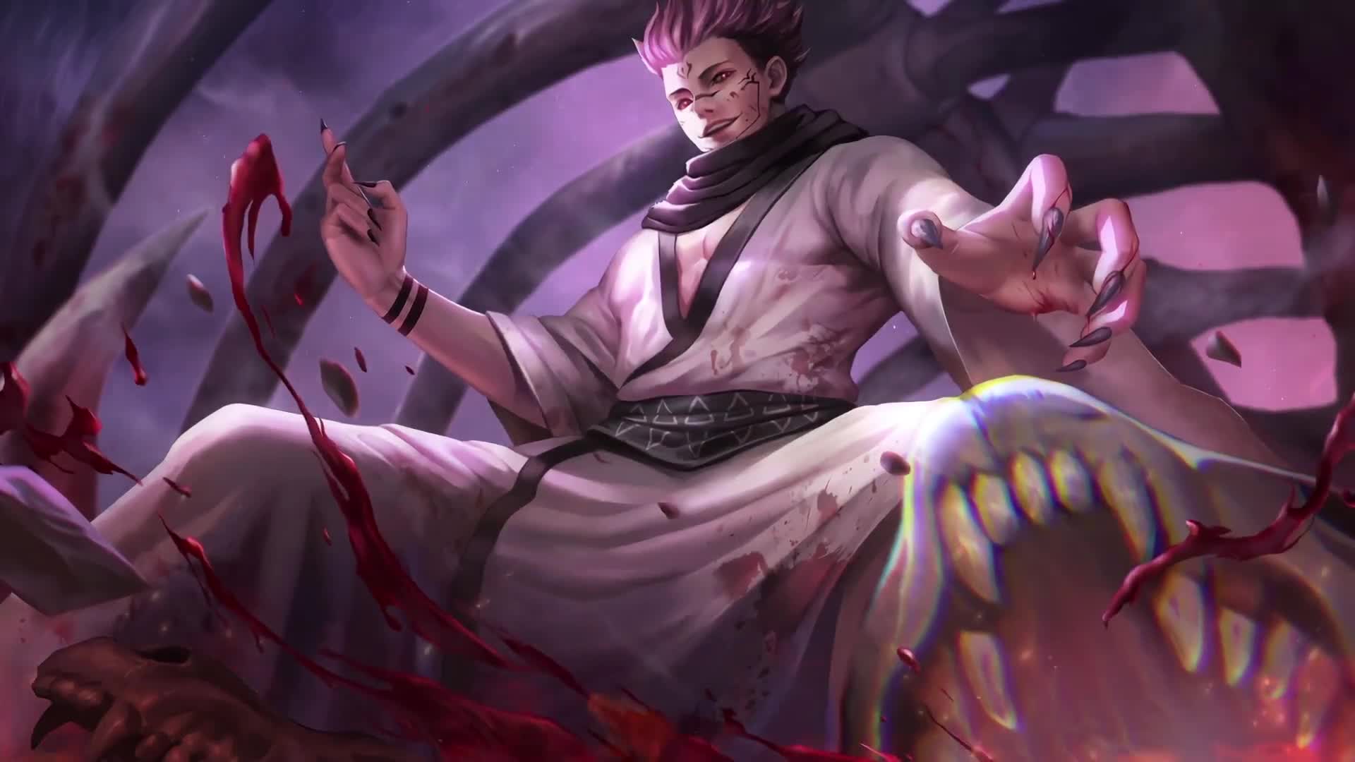 Ryomen Sukuna, Jujutsu Kaisen Anime 4K Live Wallpaper | 3840x2160