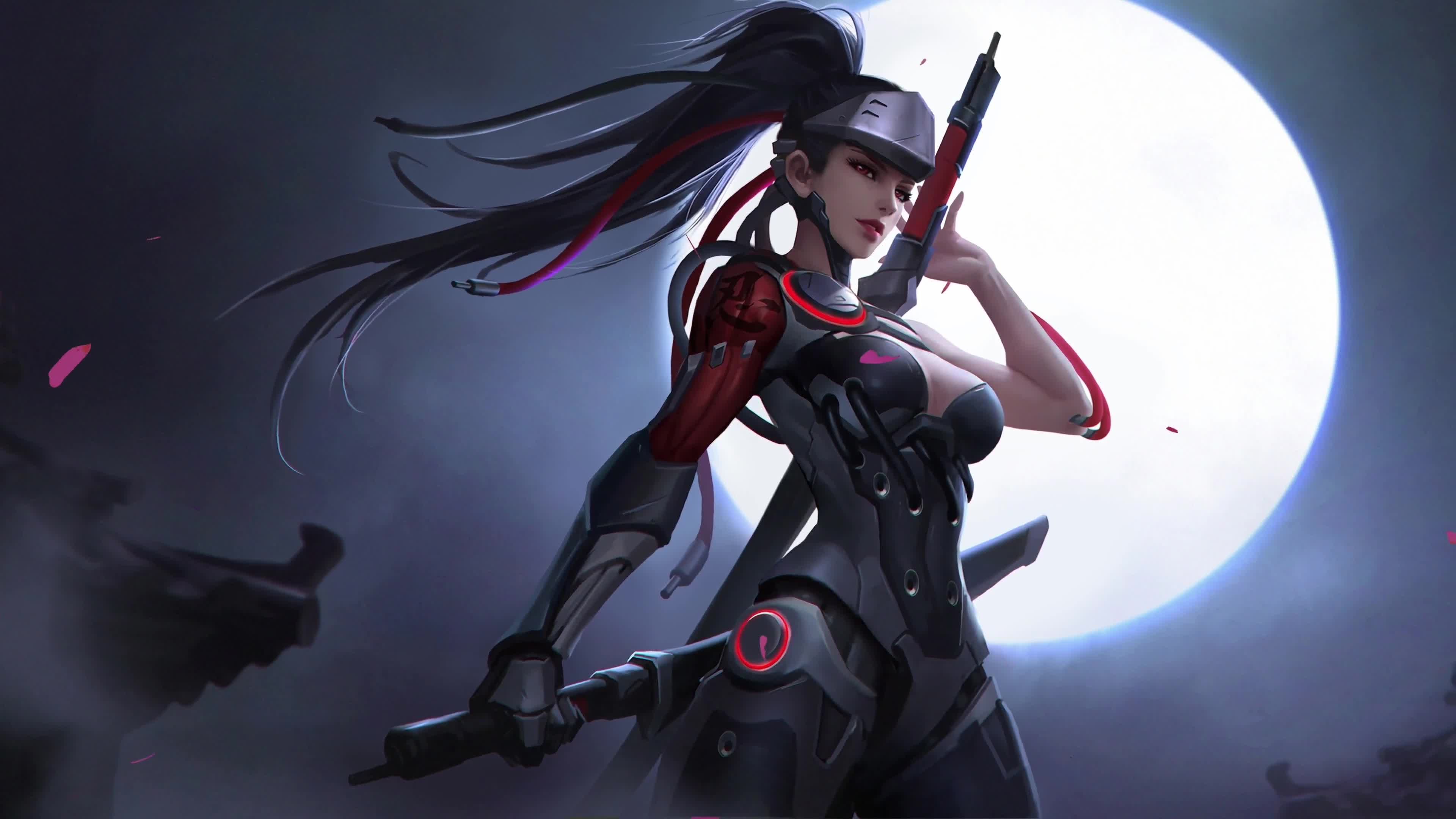 Genji Girl Overwatch Game 4K Quality Live Wallpaper