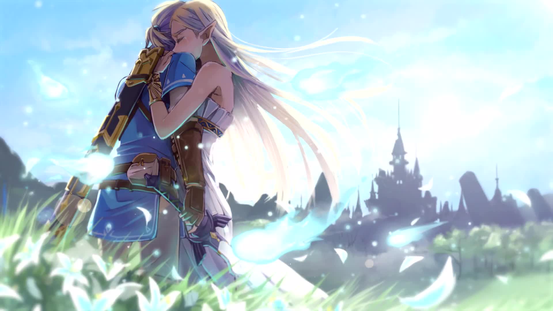 Dinraal and Link Battle The Legend of Zelda Live Wallpaper 1920x1080