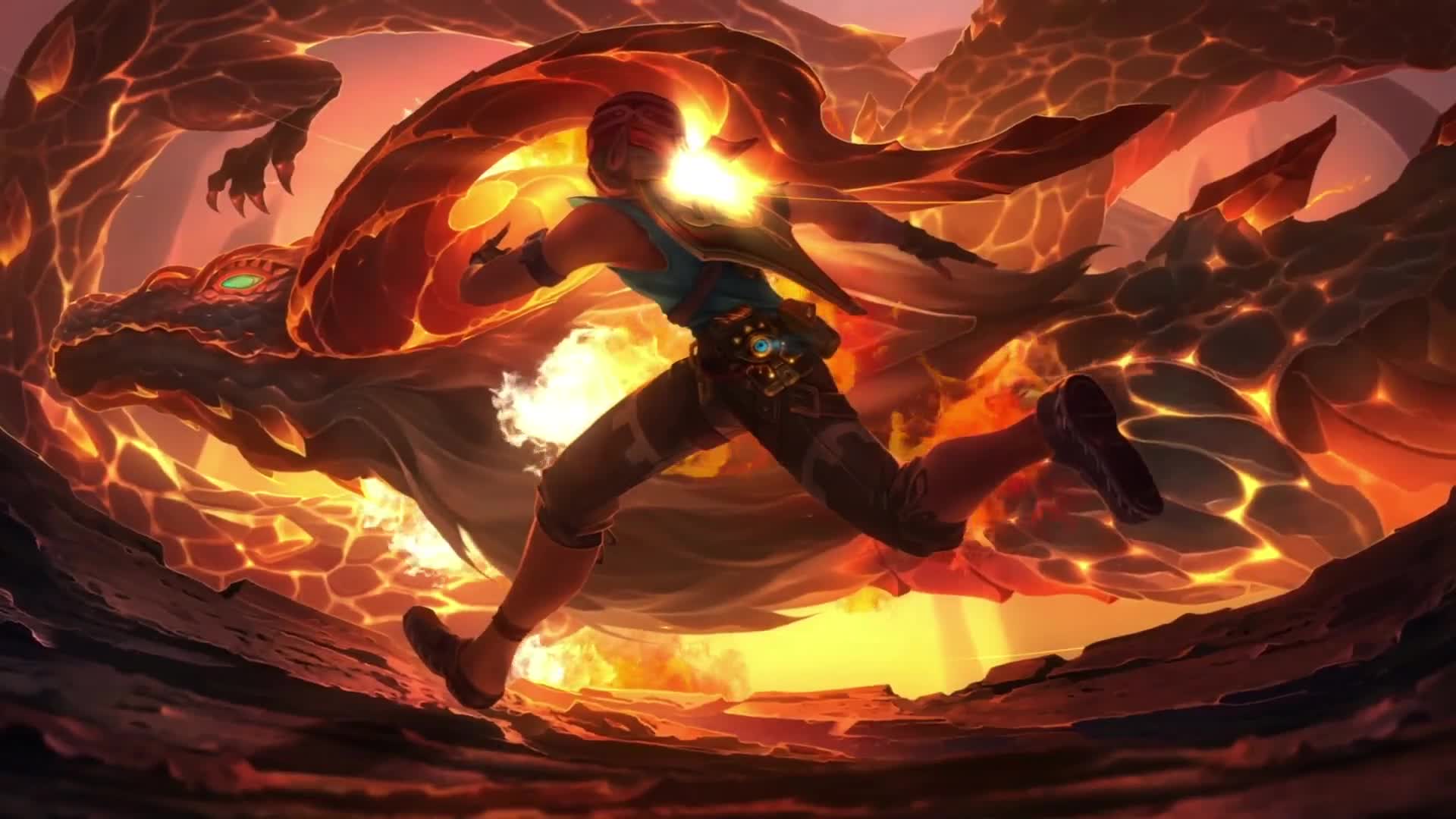 Dinraal and Link Battle The Legend of Zelda Live Wallpaper