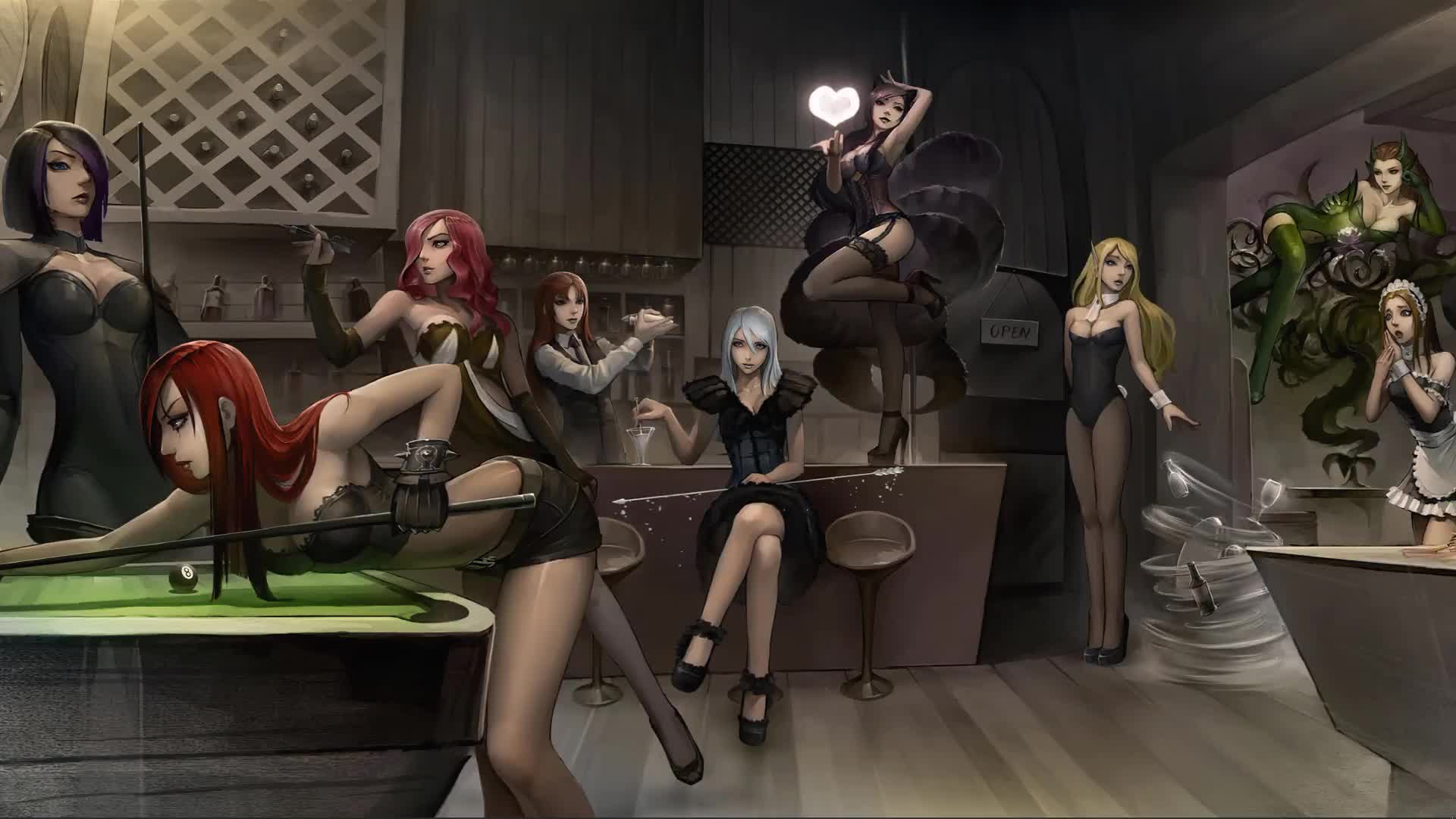 Cute Bunch of Girls, Ladies from League of Legends Live Wallpaper