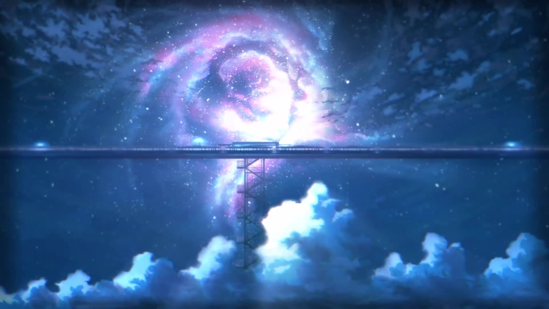 Train Station In Clouds Fantasy Live Wallpaper