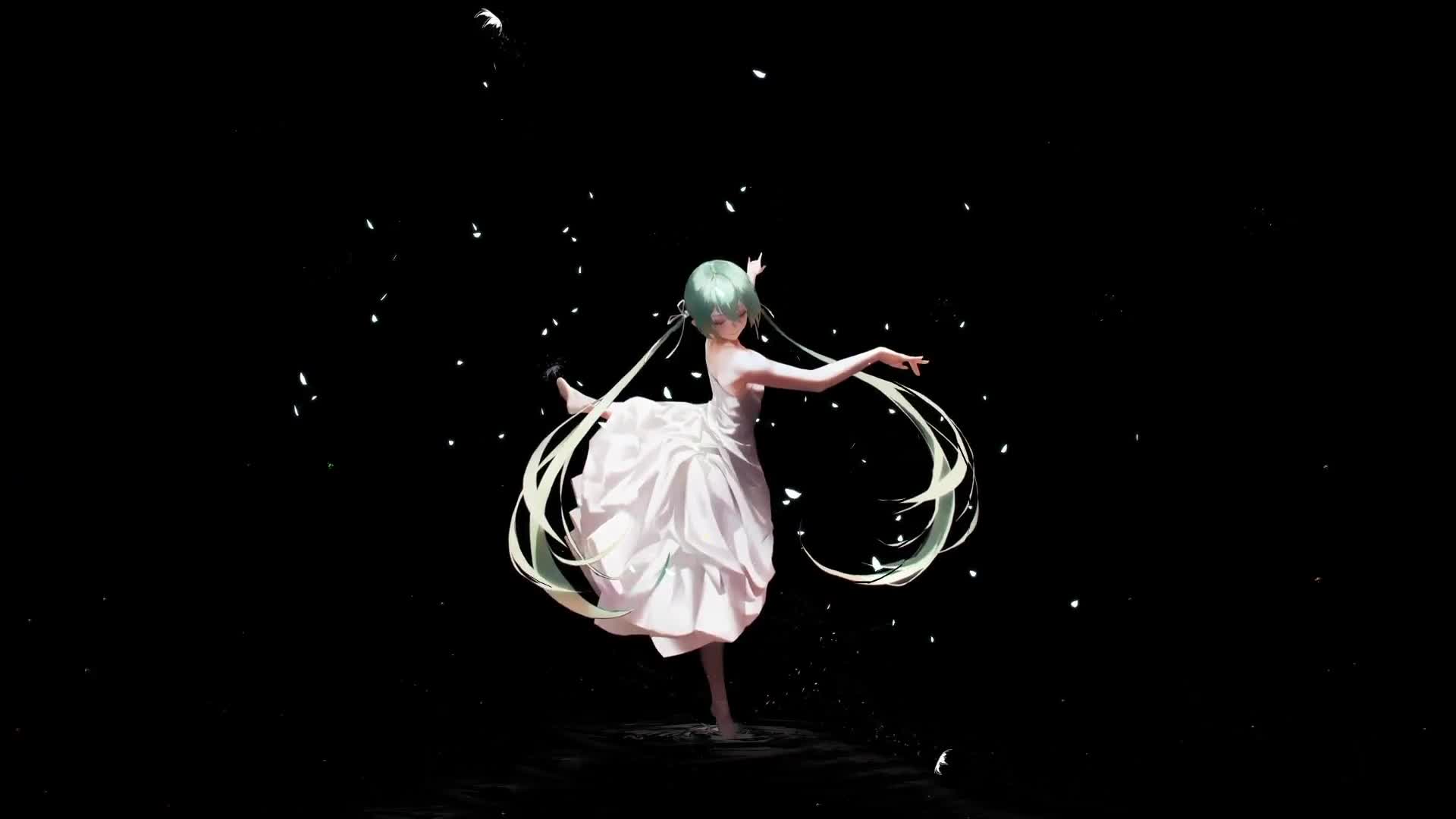 Hatsune Miku Dance With Flowers Live Wallpaper