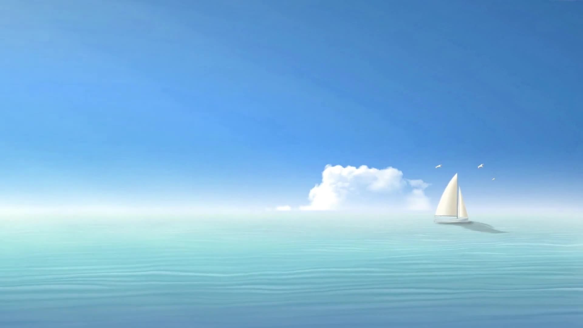 Sail Boat Sea Ocean Horizon Minimalism Live Wallpaper