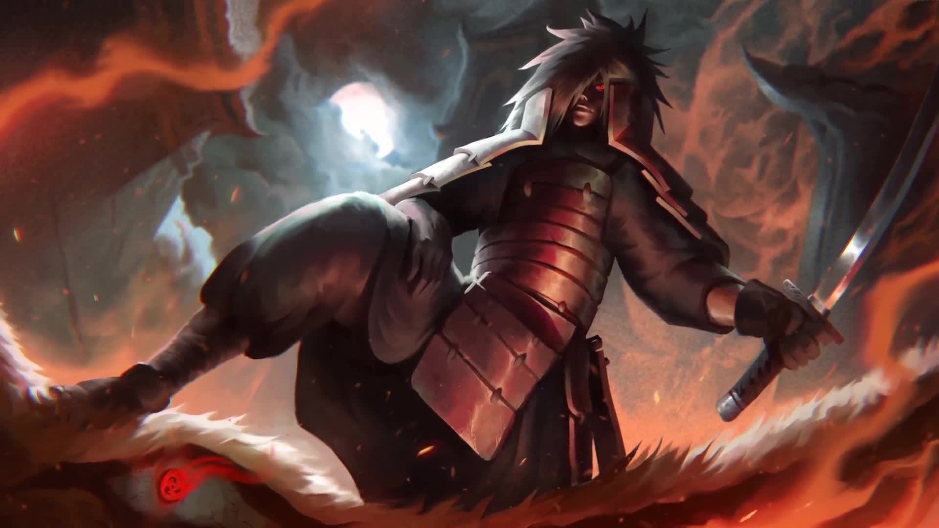 Madara Uchiha with Huge Sword, Naruto Live Wallpaper