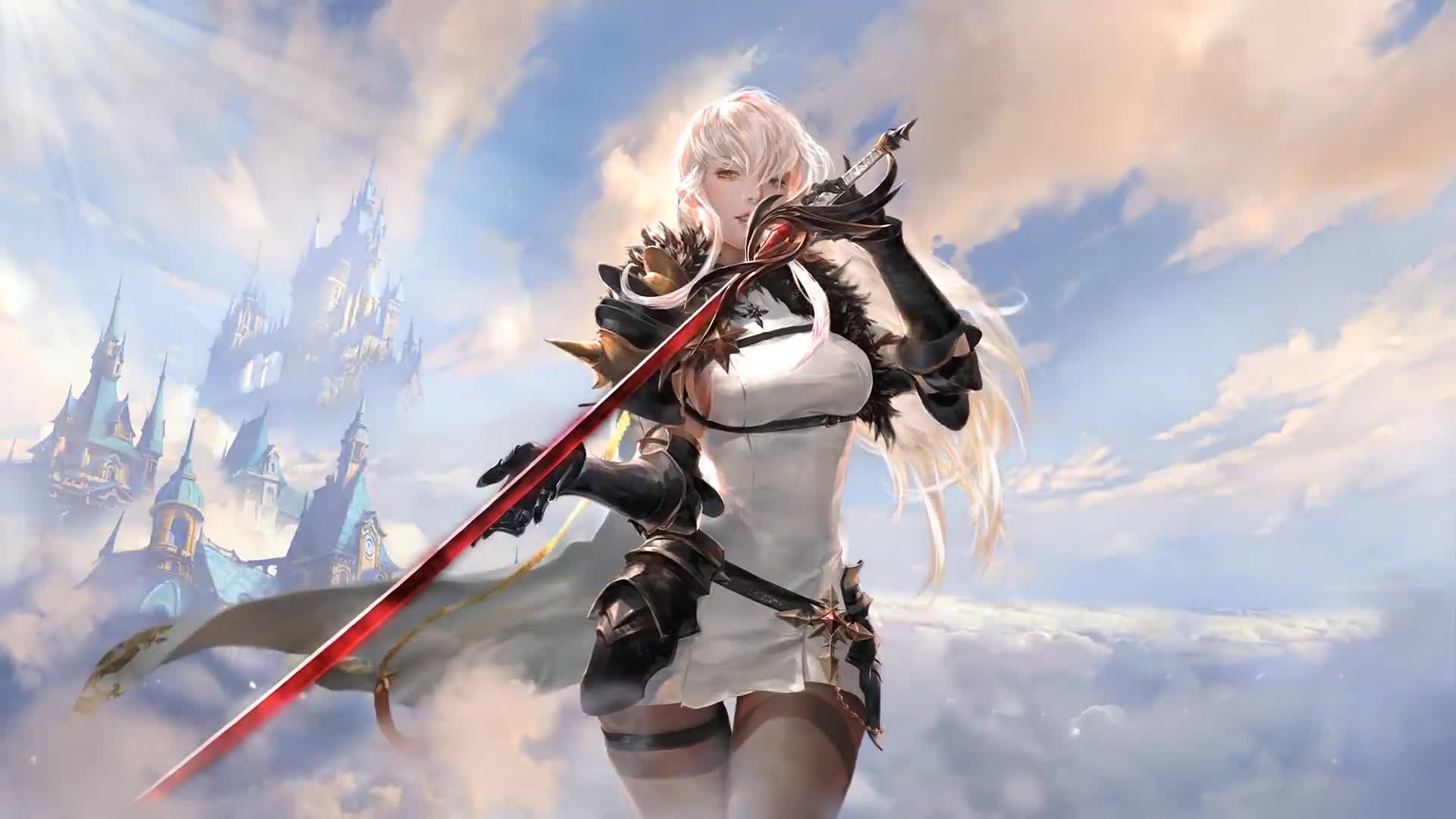 Seven Knights 2, Blonde with Sword Live Wallpaper