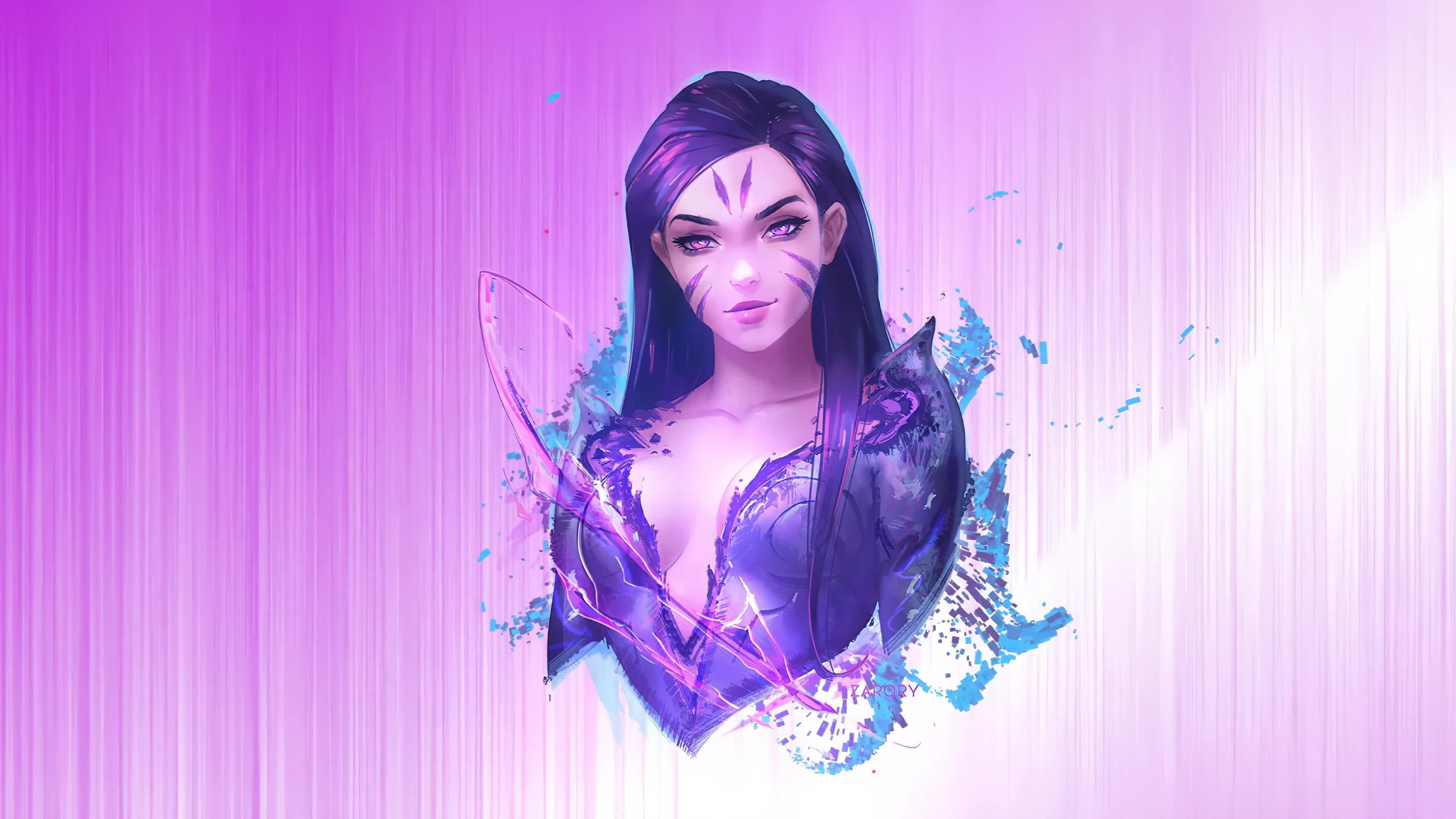 Gorgeous Beauty Kai’Sa, Artwork League Of Legends 4K (ZARORY) Live Wallpaper