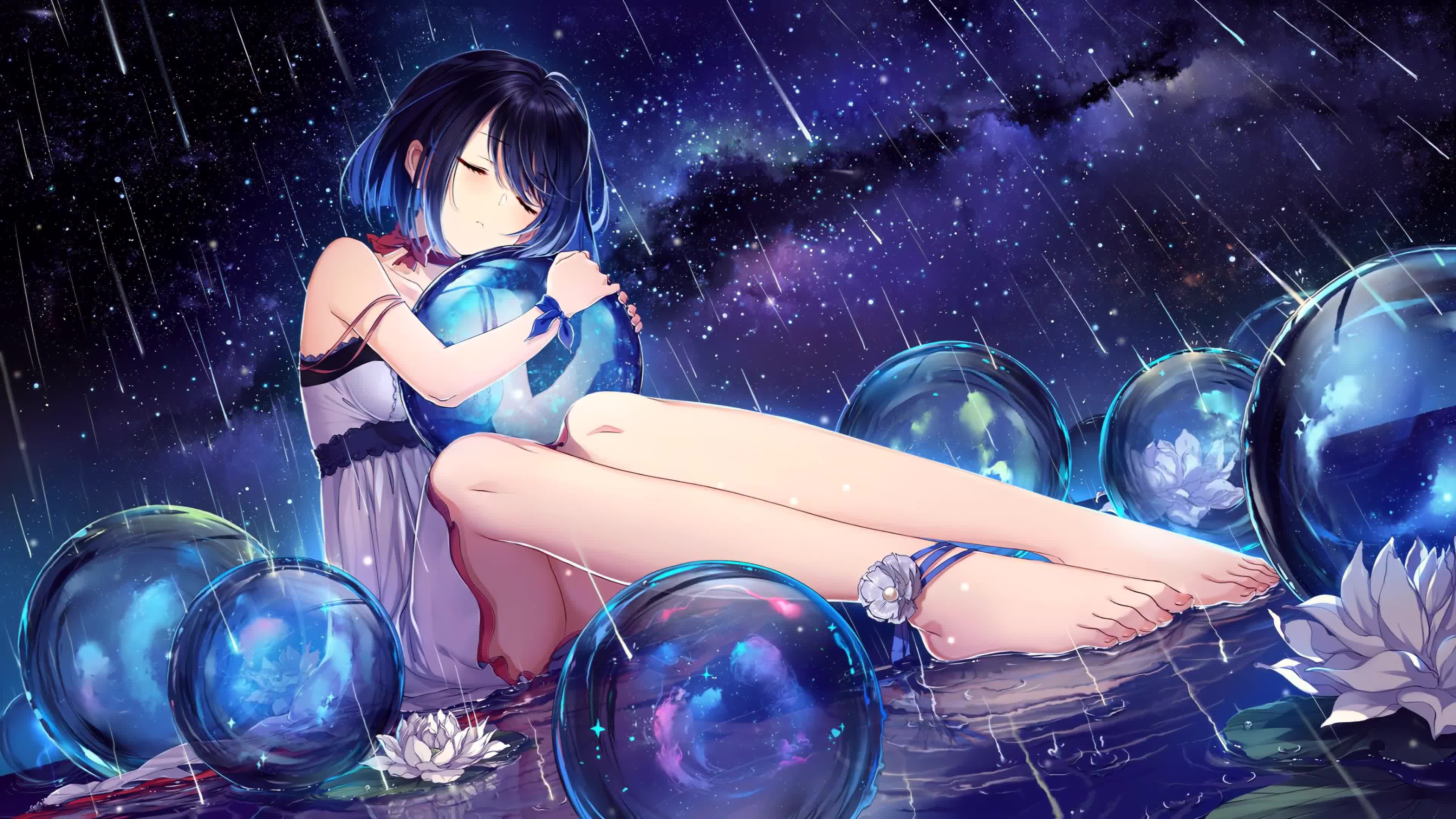 Seele Vollerei In The Rain Of Stars, Honkai Impact 3rd 4K Live Wallpaper