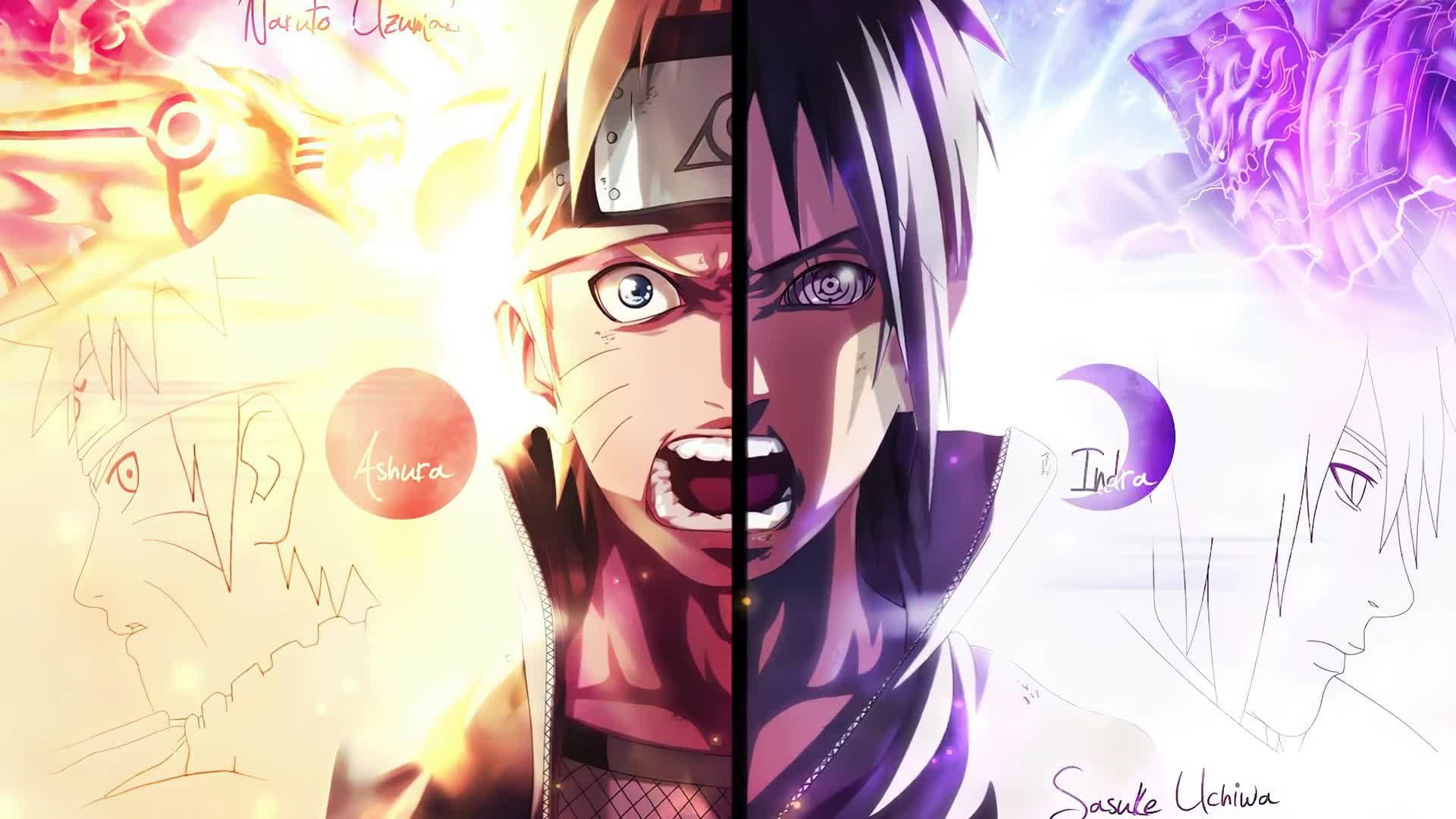 Angry Naruto and Sasuke Anime Live Wallpaper