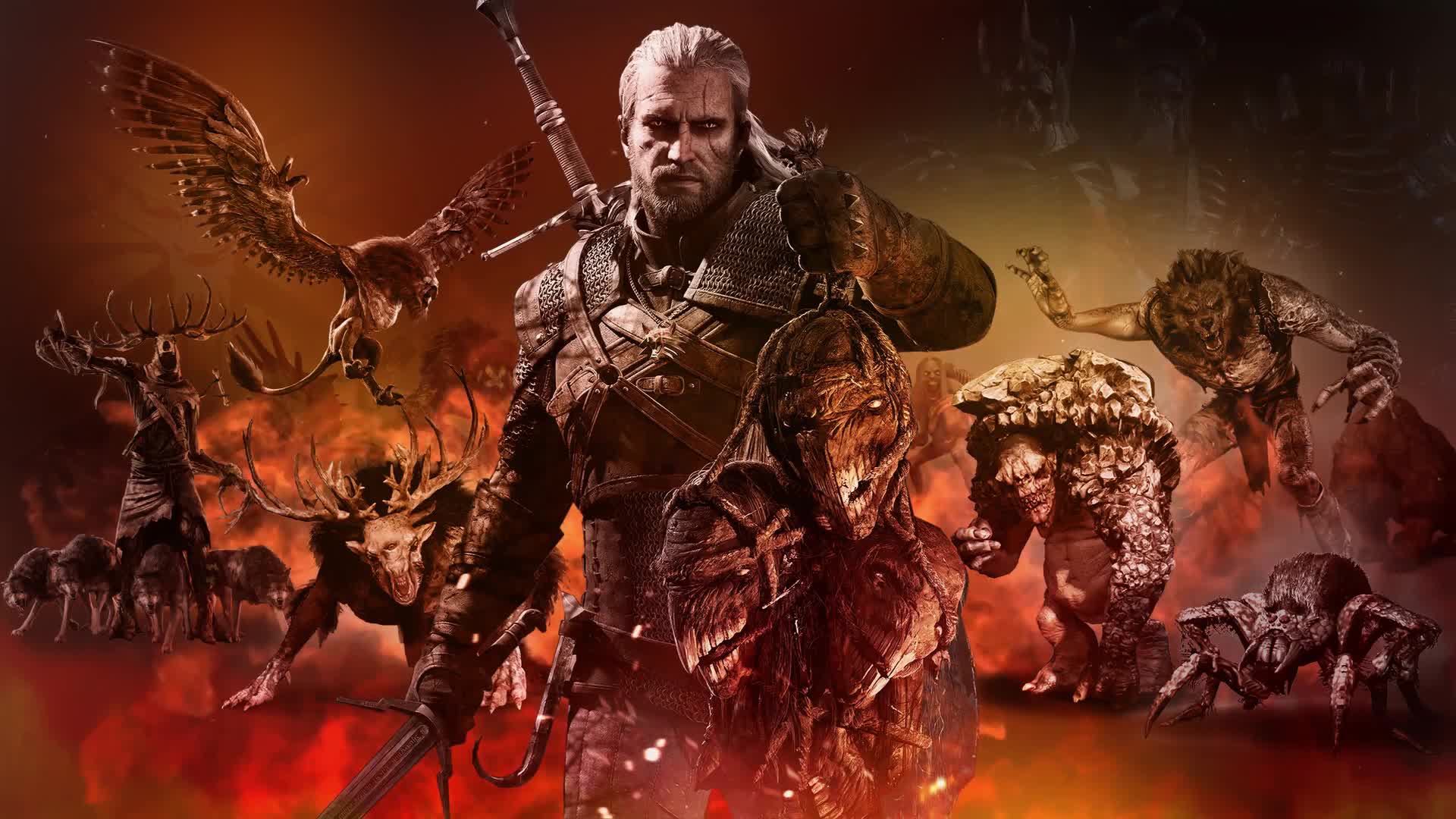 Geralt vs Monsters, Zombies, The Witcher - Live Wallpaper