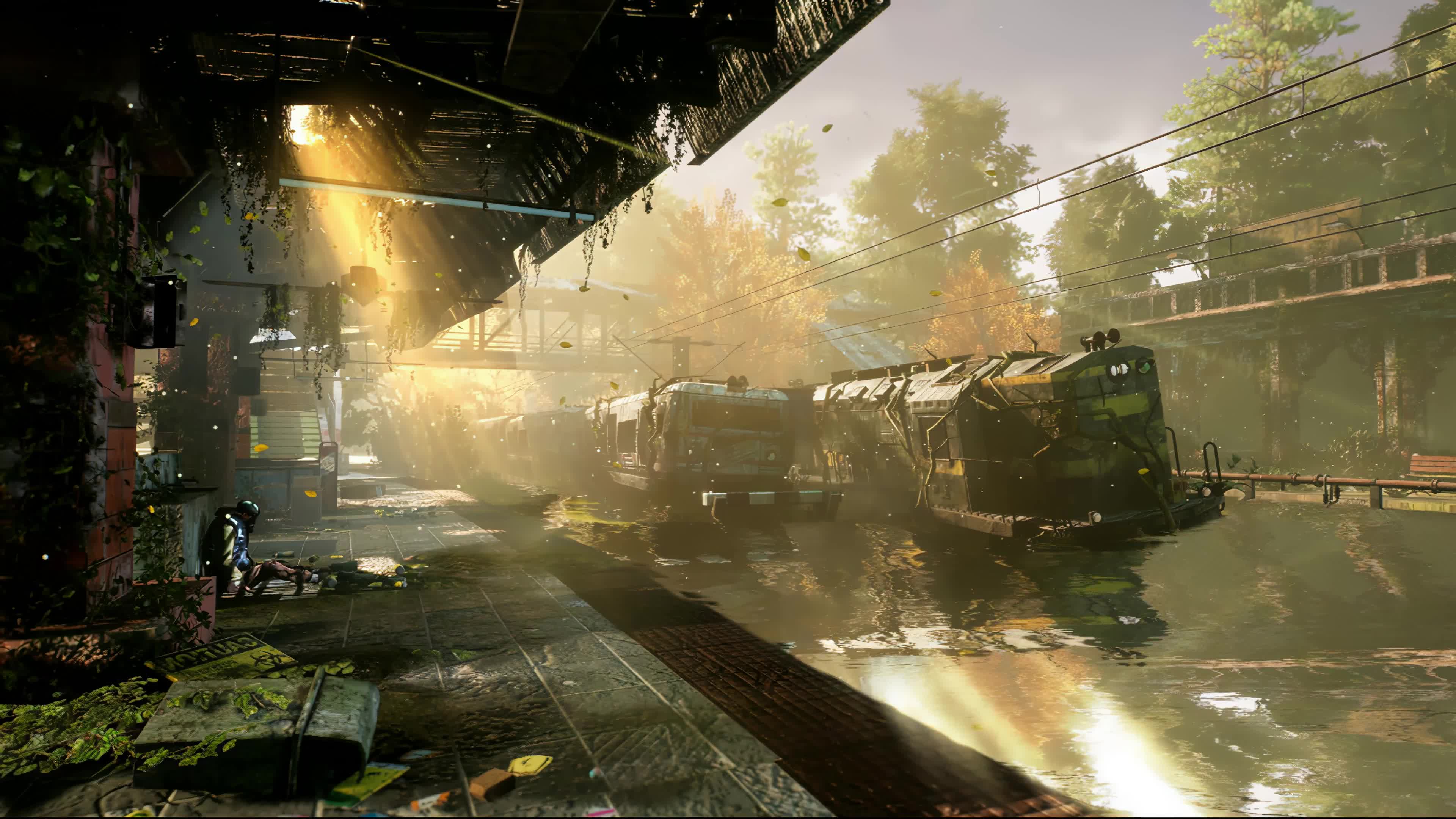 Post Apocalyptic Train Station Fantasy 4K Live Wallpaper