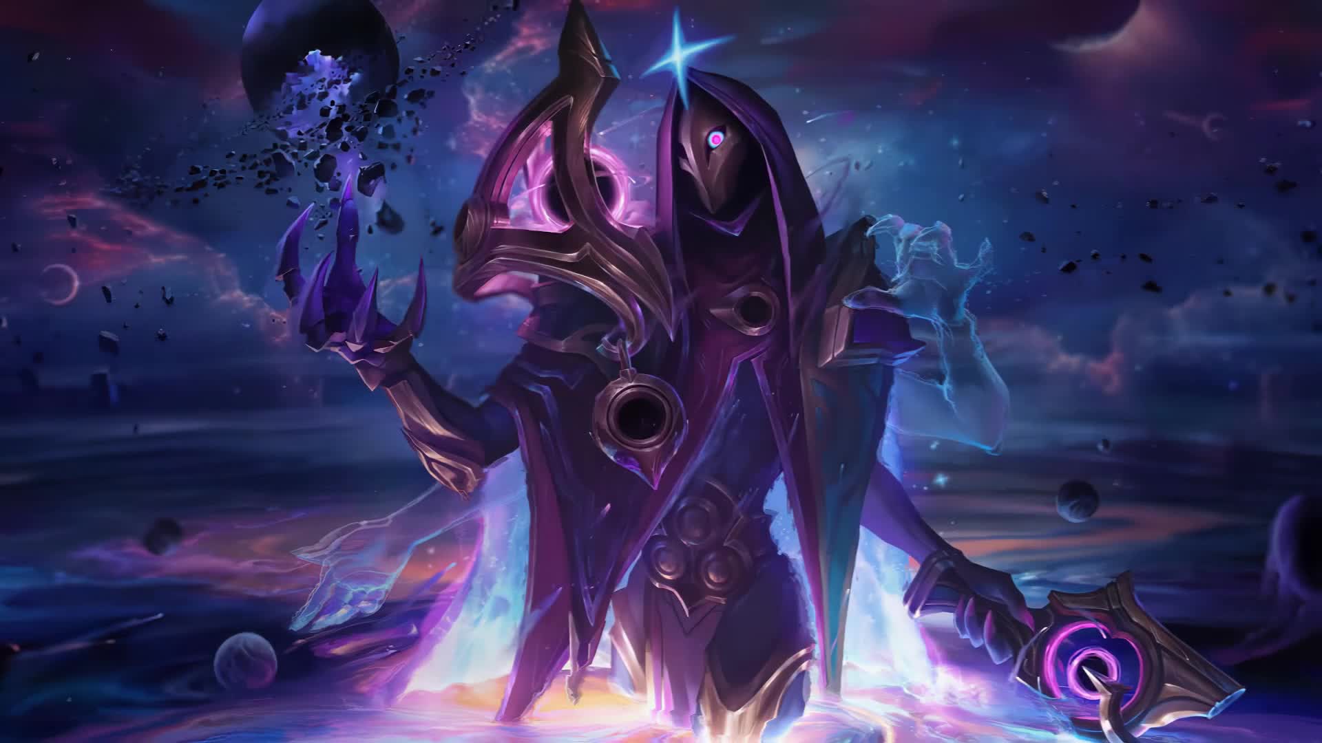 Dark Cosmic Jhin Skin, League Of Legends Fantasy Live Wallpaper