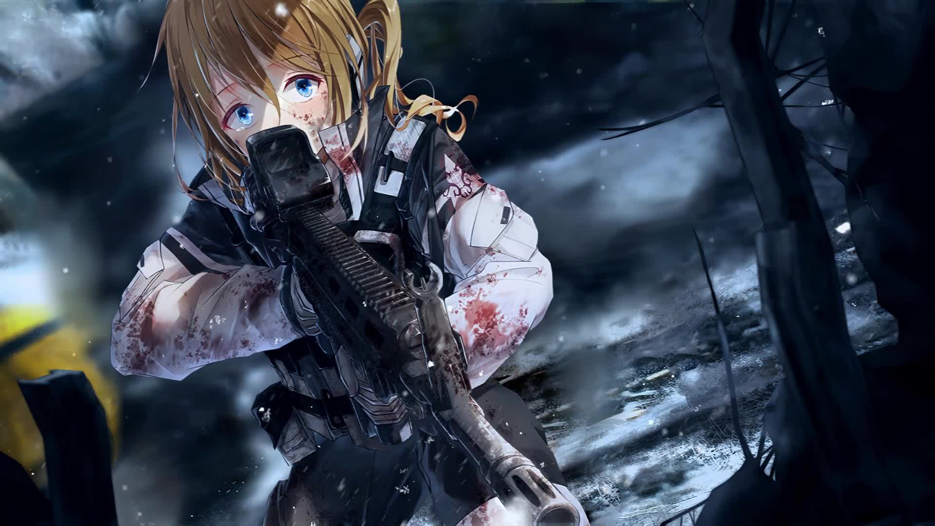 Ai Hayasaka In Military, Rifle, Kaguya Sama Wa Kokurasetai Live Wallpaper