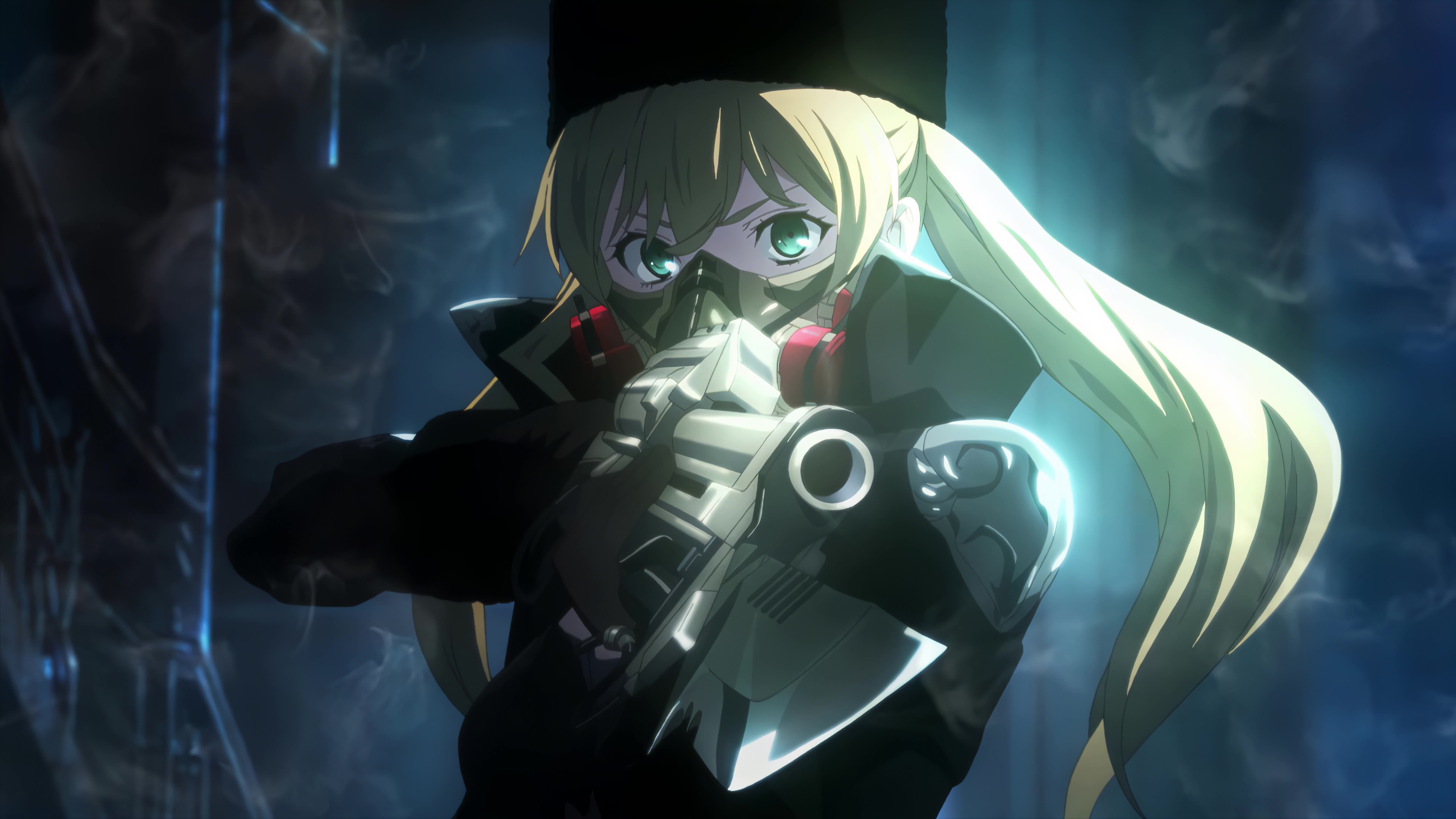 Cute Babe Mia Karnstein wih Gun, Code Vein Game 8K Live Wallpaper