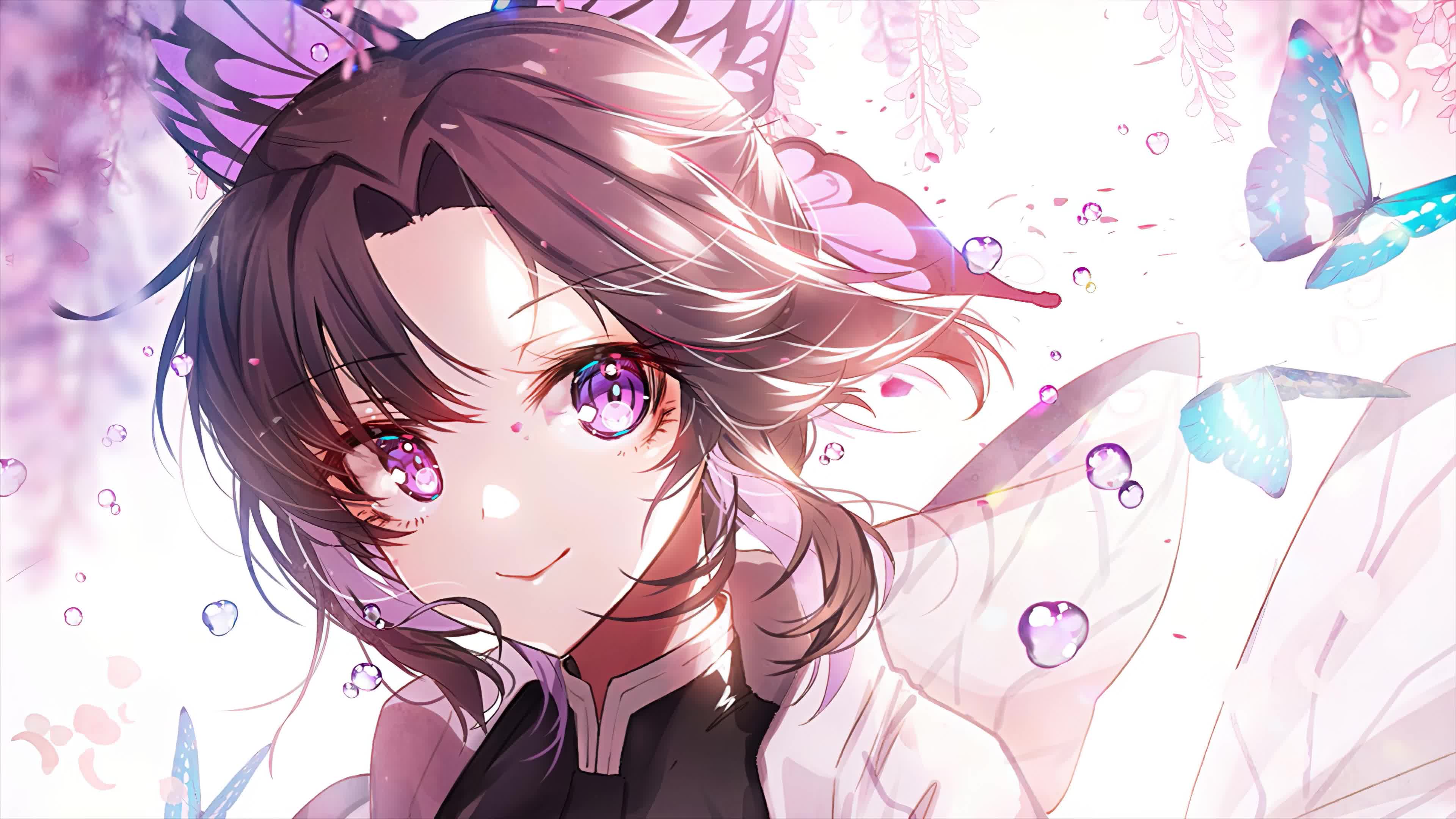 Shinobu Kochou Insect Hashira, Kimetsu No Yaiba 4K Live Wallpaper