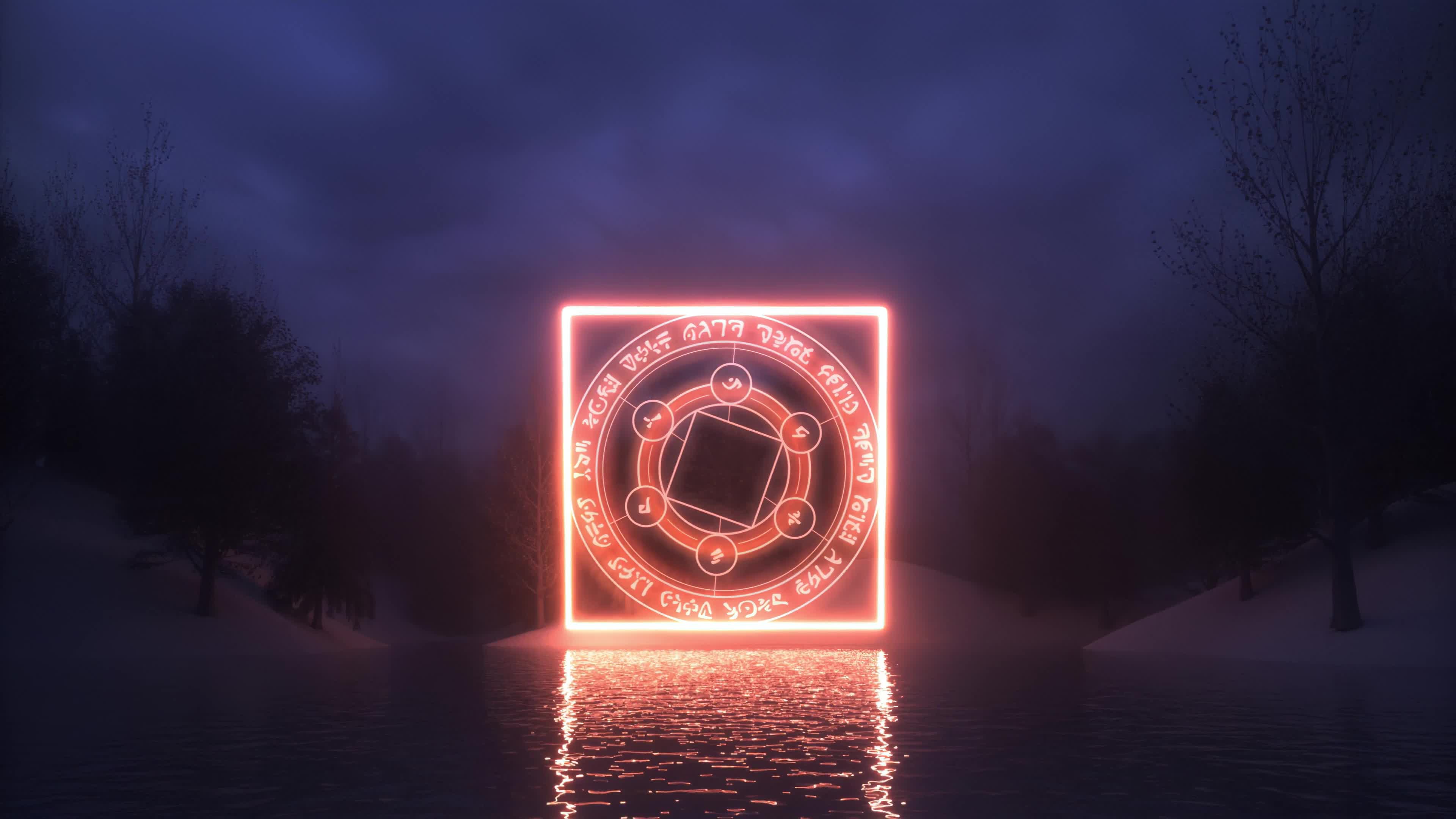 Fantasy Magic Circle on the Lake 4K Live Wallpaper