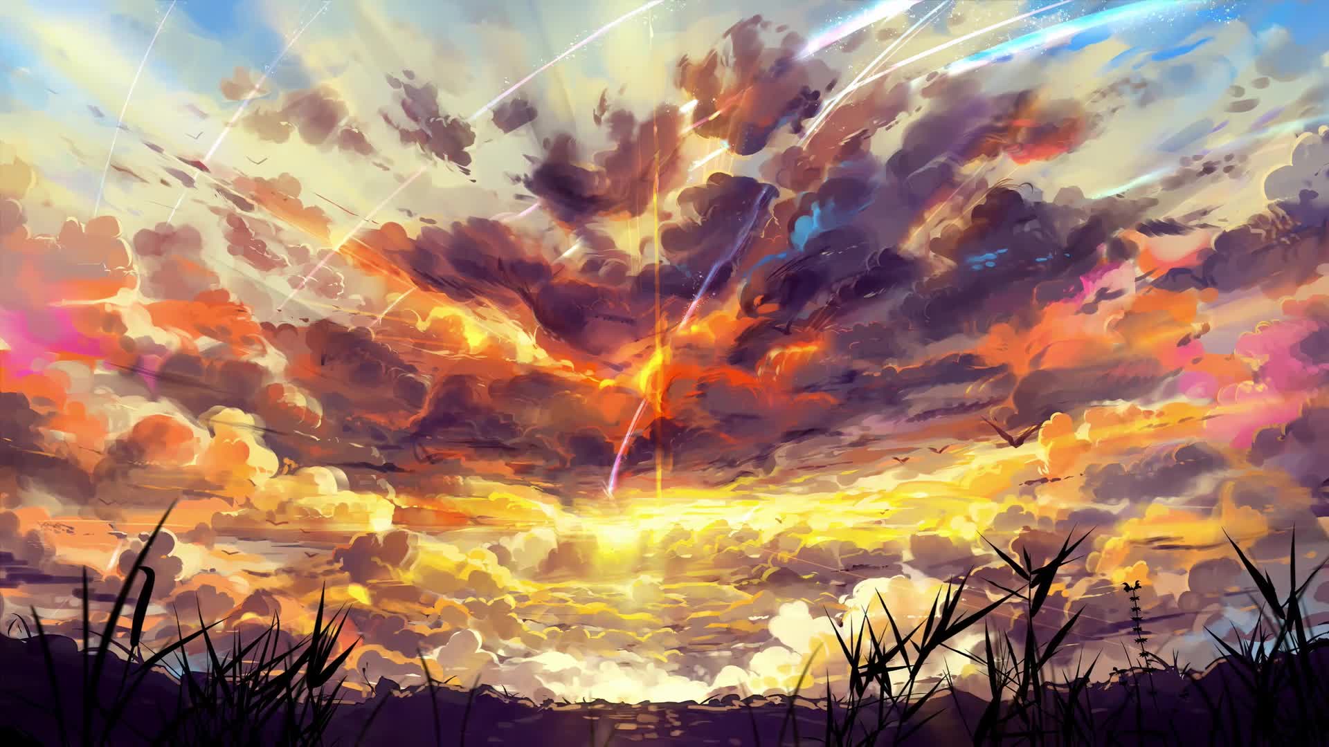 Anime Girl Train Station Rain Your Name Kimi no Na Wa Live Wallpaper ...