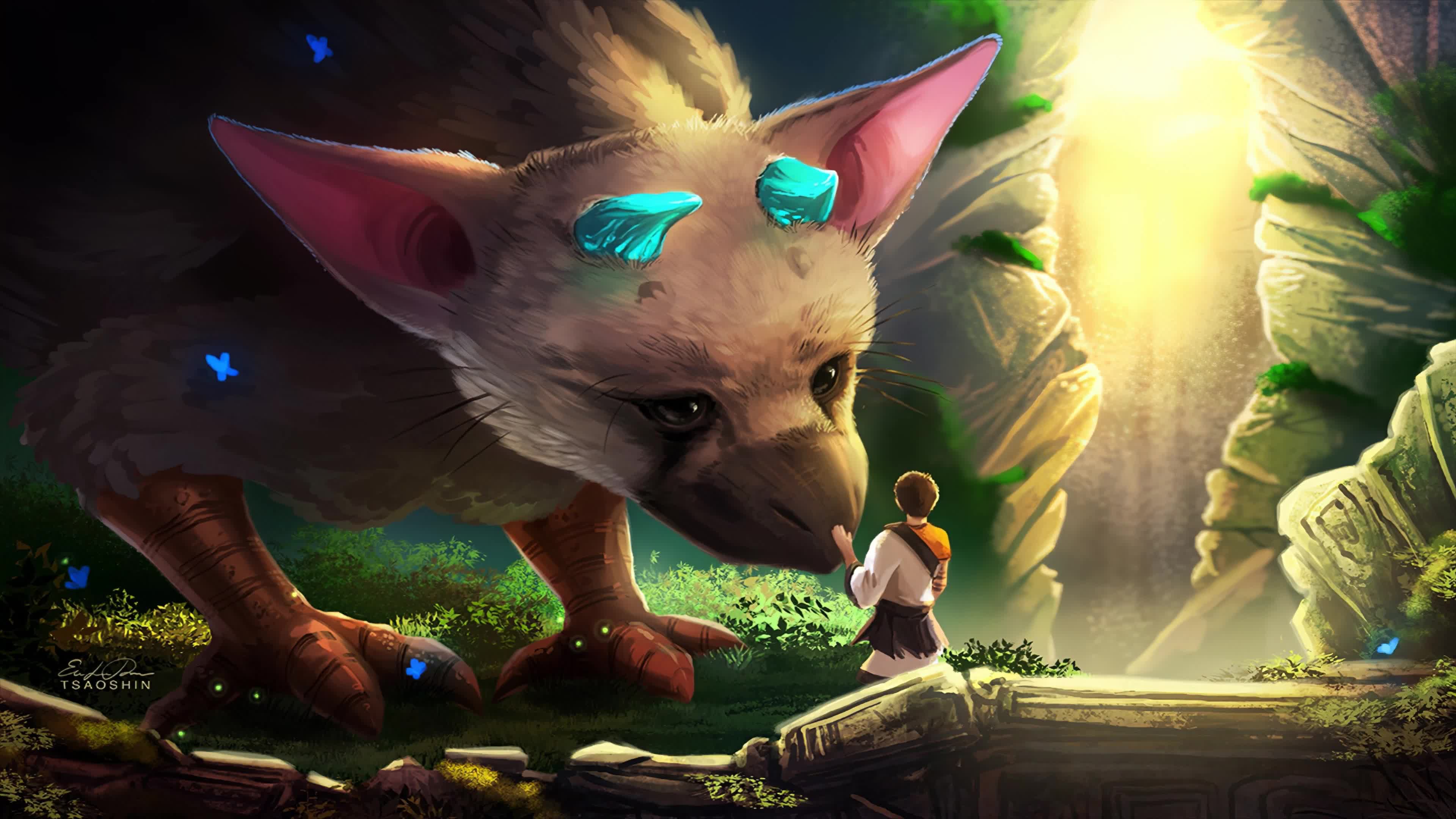 Trico and Boy, The Last Guardian 4K Live Wallpaper
