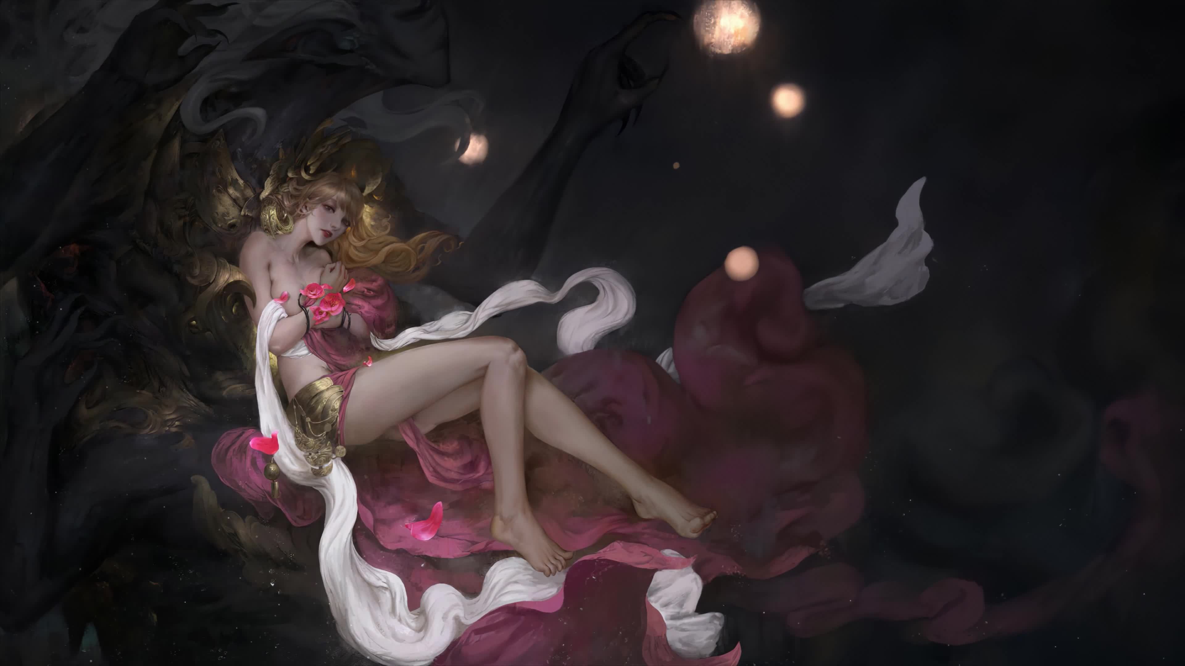 Greed Beautiful Goddess 4K Live Wallpaper