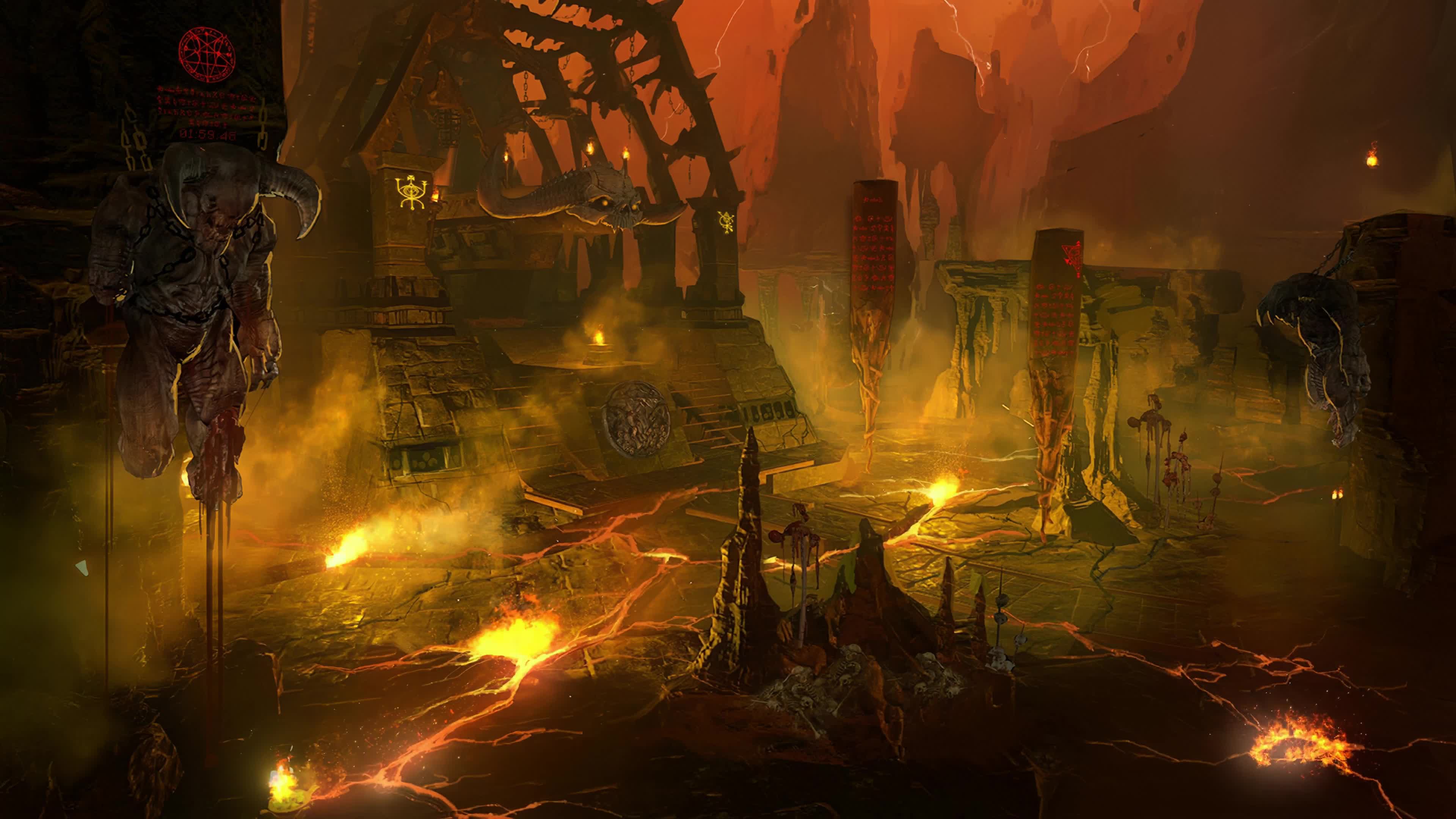 DOOM Argent D`Nur, Lava, Hellscape 4K Live Wallpaper