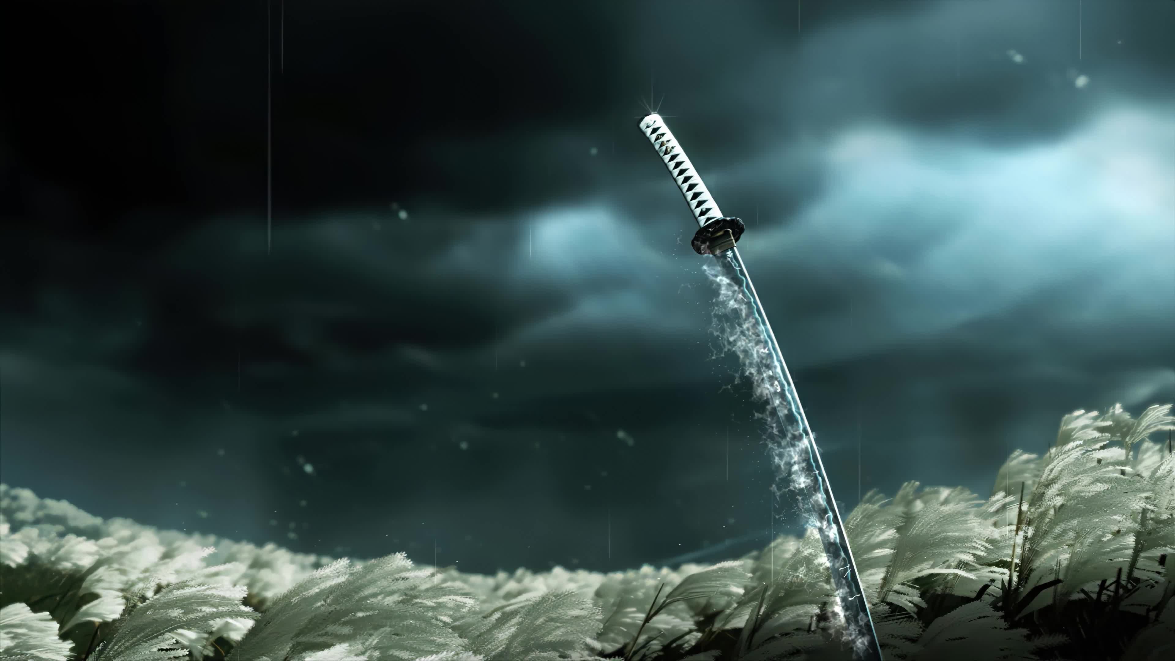 Yongli Sword Katana, Ghost Of Tsushima Game 4K Live Wallpaper