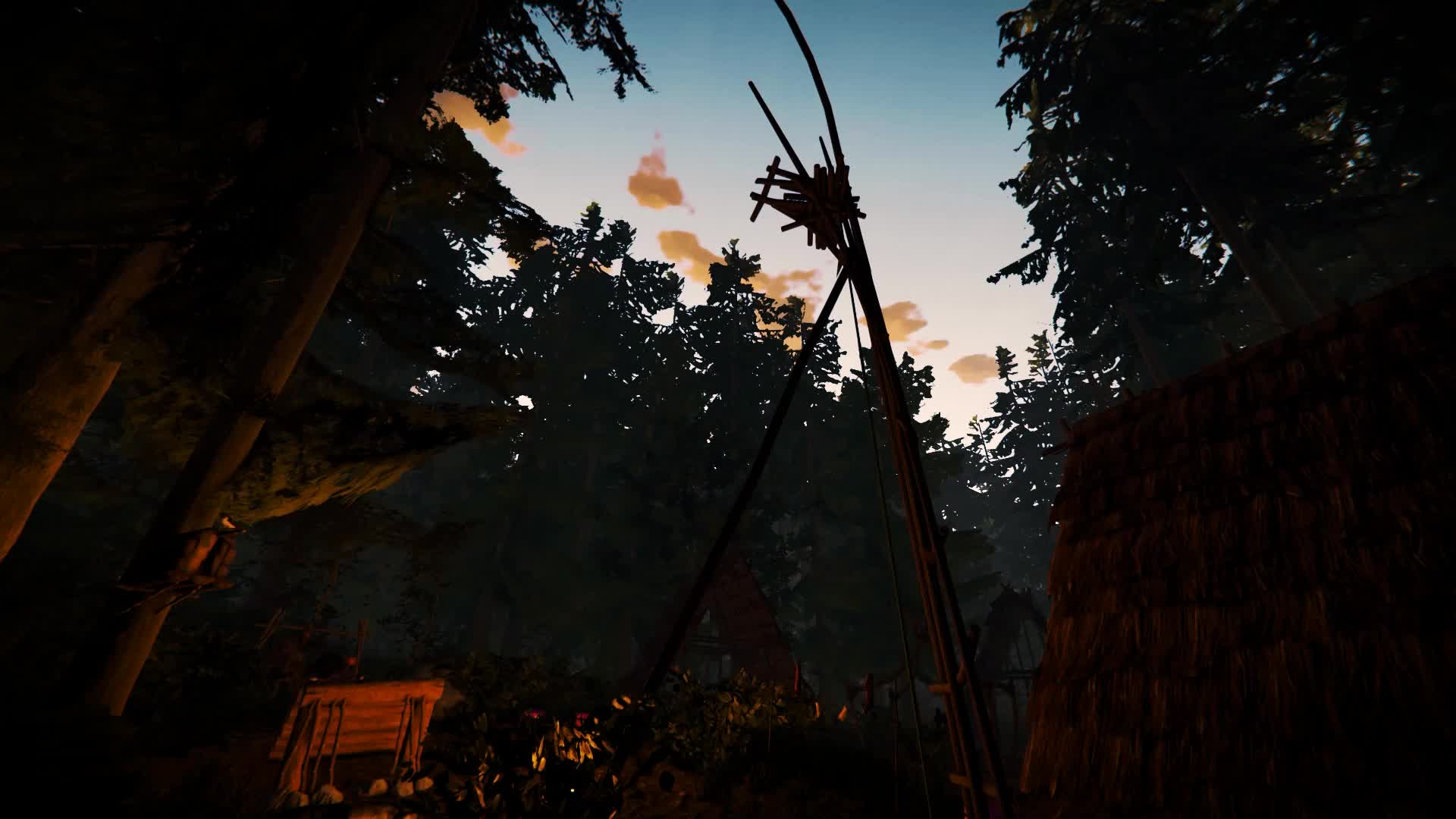 Dawn of Campground [The Forest] Live Wallpaper