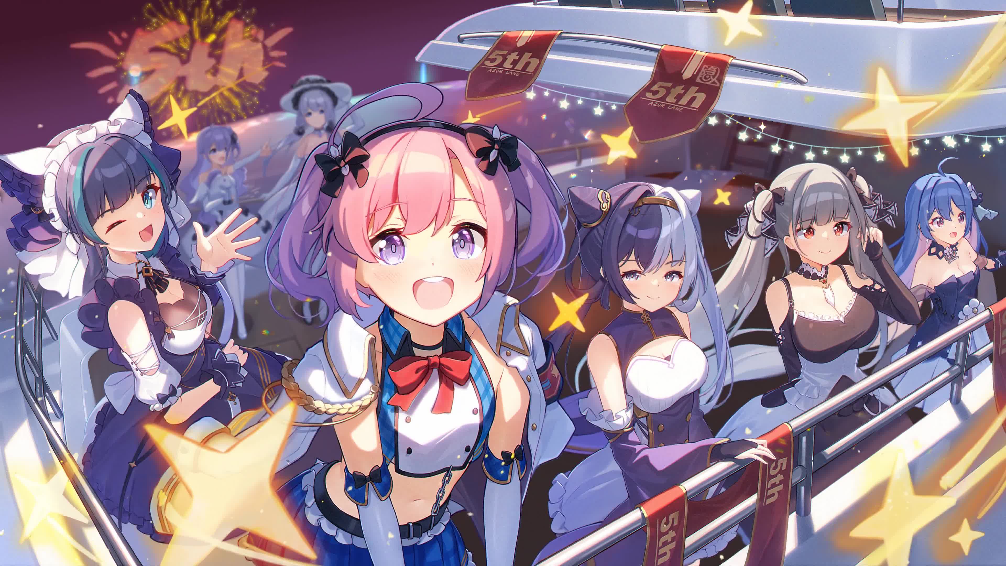 Happy girls from Azur Lane 4K Live Wallpaper