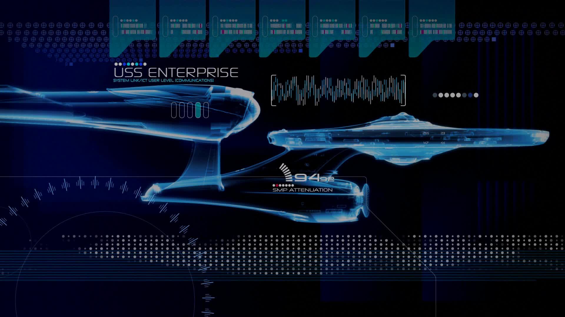 USS Enterprise Star Trek Diagnostics Live Wallpaper