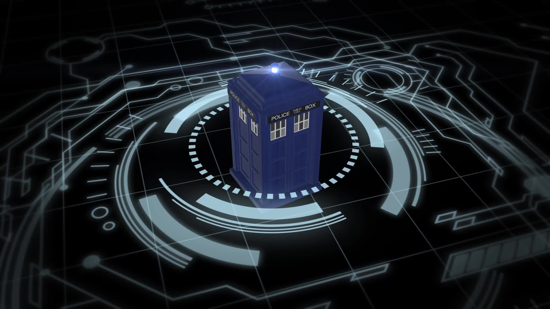 The TARDIS on SF-UI (DoctorWho) Live Wallpaper